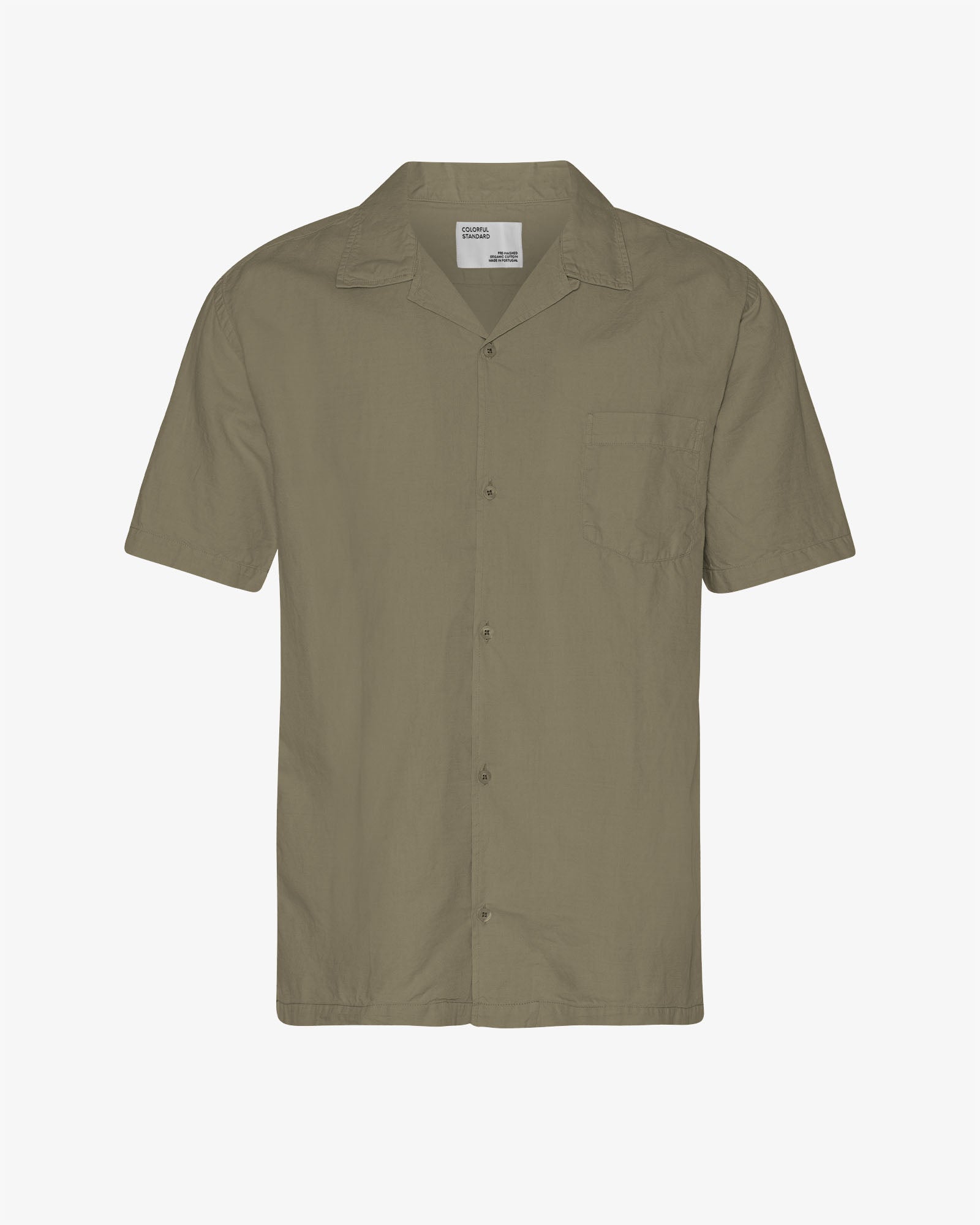 Linen Short Sleeved Shirt - Dusty Olive