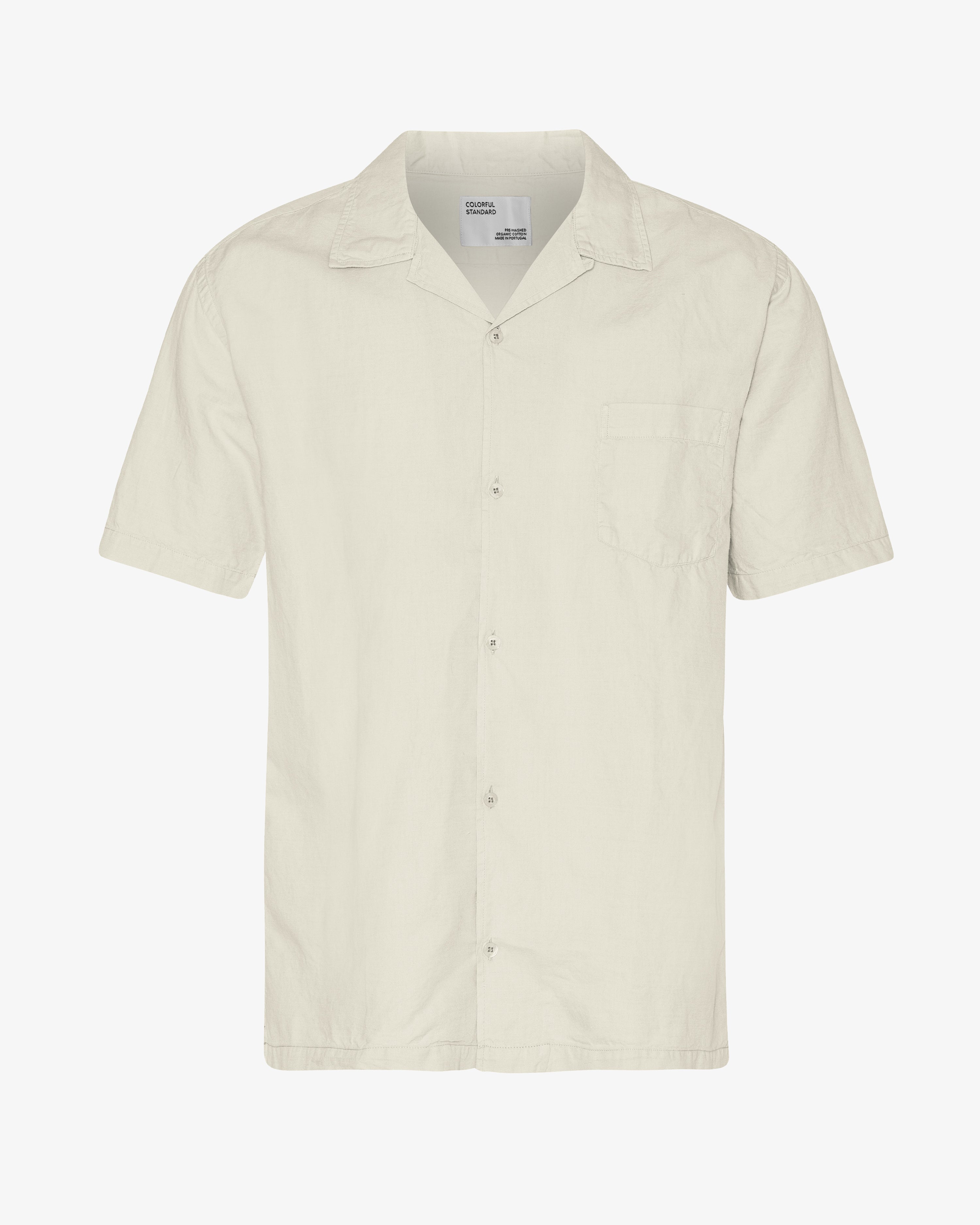 Linen Short Sleeved Shirt - Ivory White