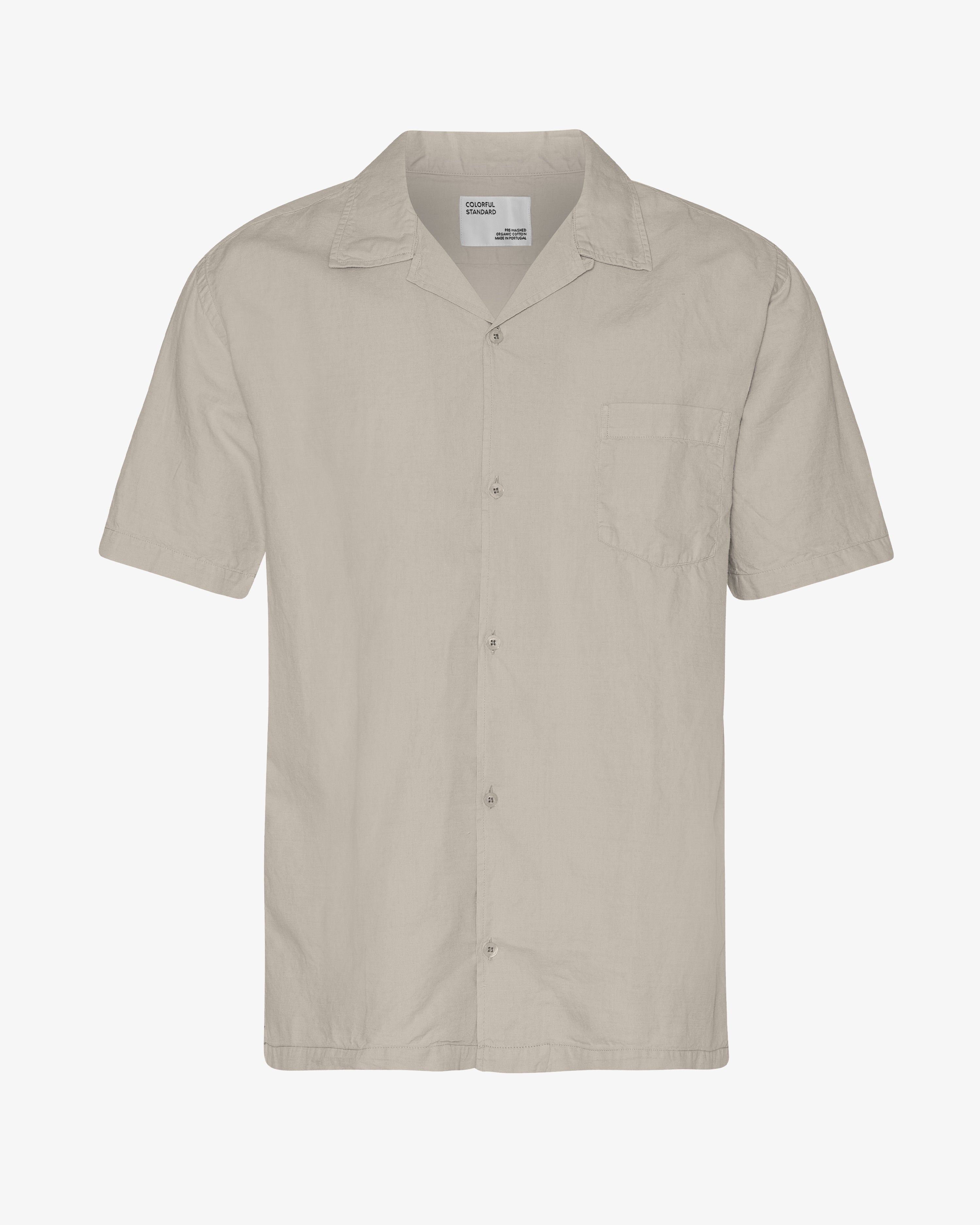 Linen Short Sleeved Shirt - Oyster Grey