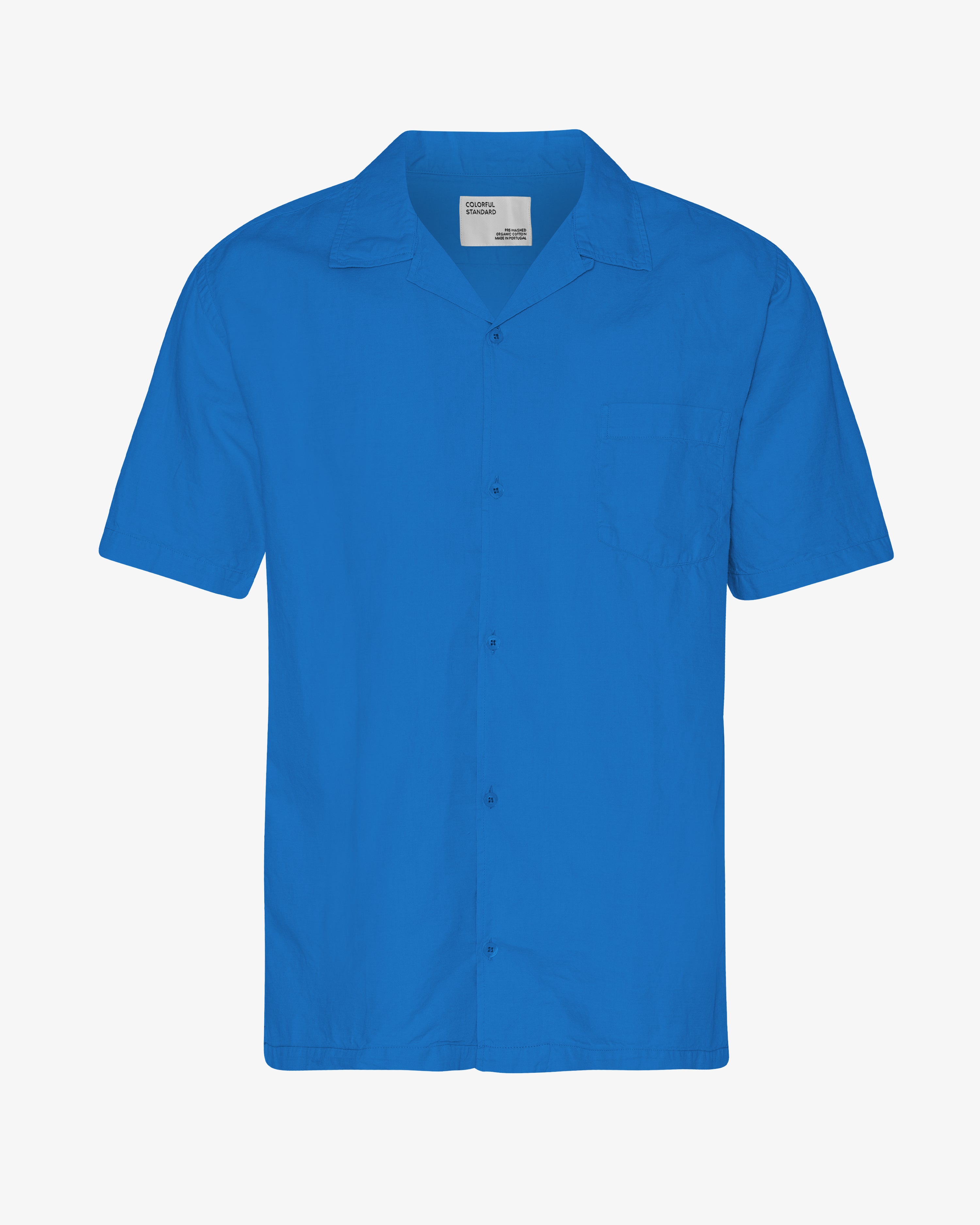 Linen Short Sleeved Shirt - Pacific Blue