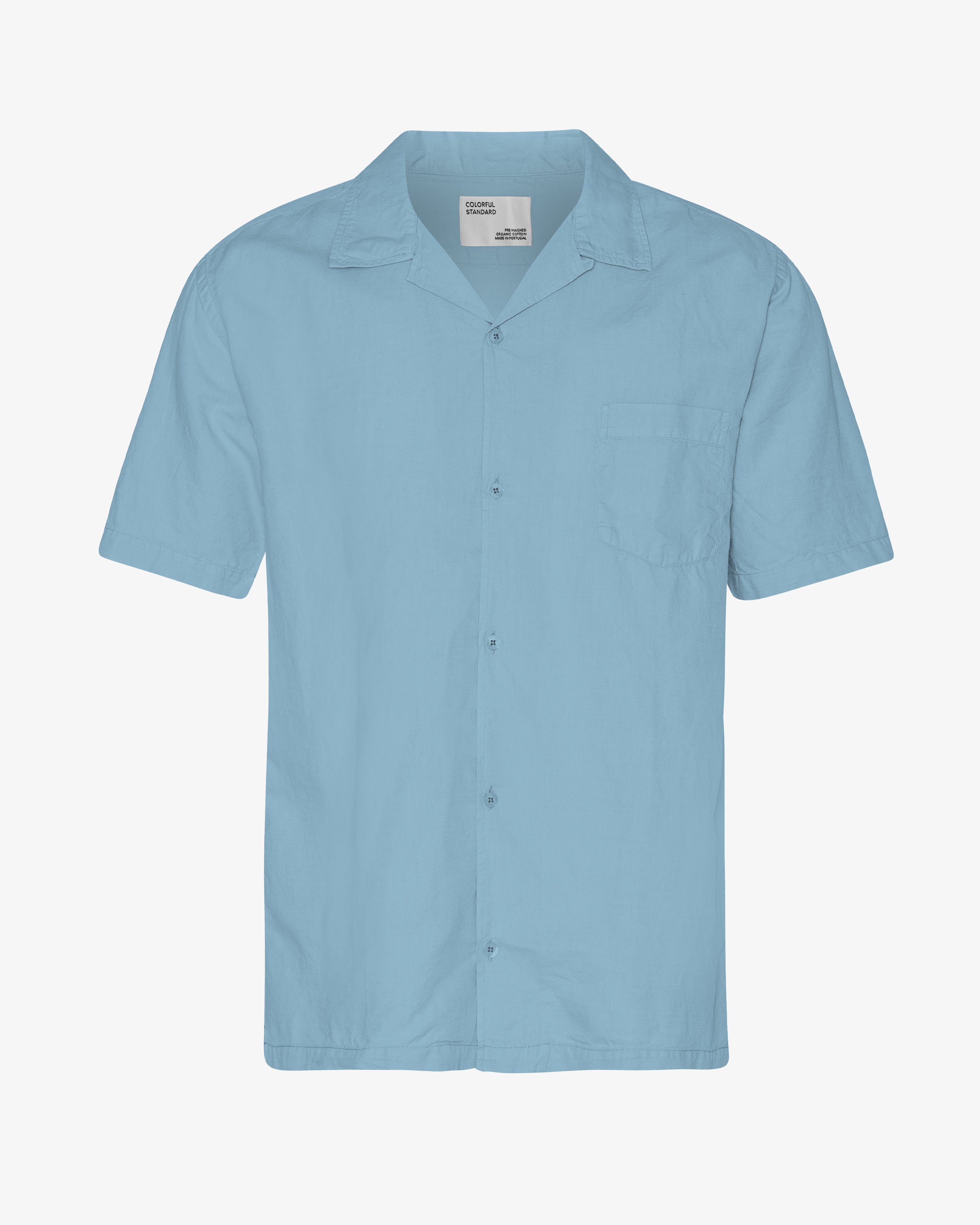 Linen Short Sleeved Shirt - Seaside Blue