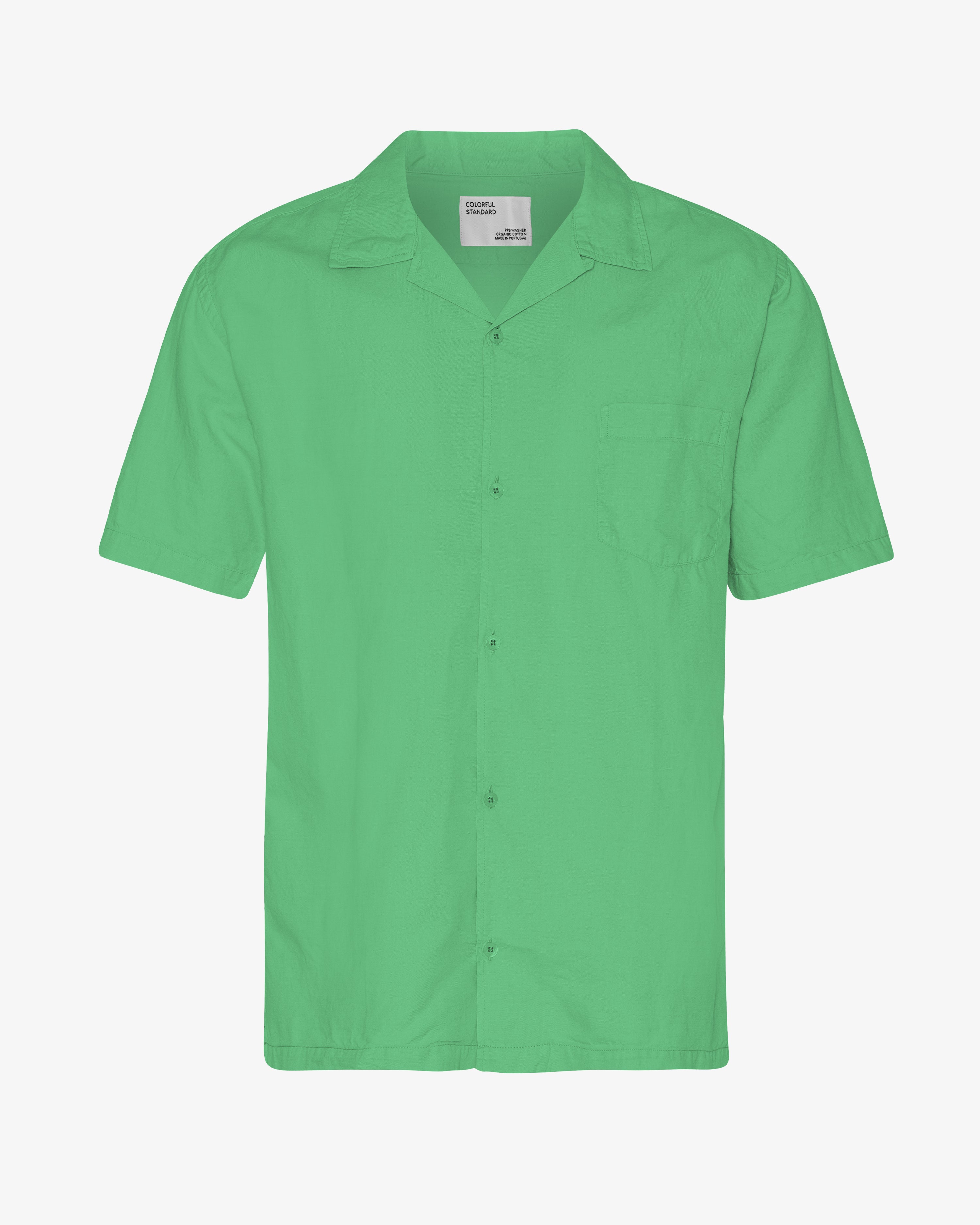 Linen Short Sleeved Shirt - Spring Green