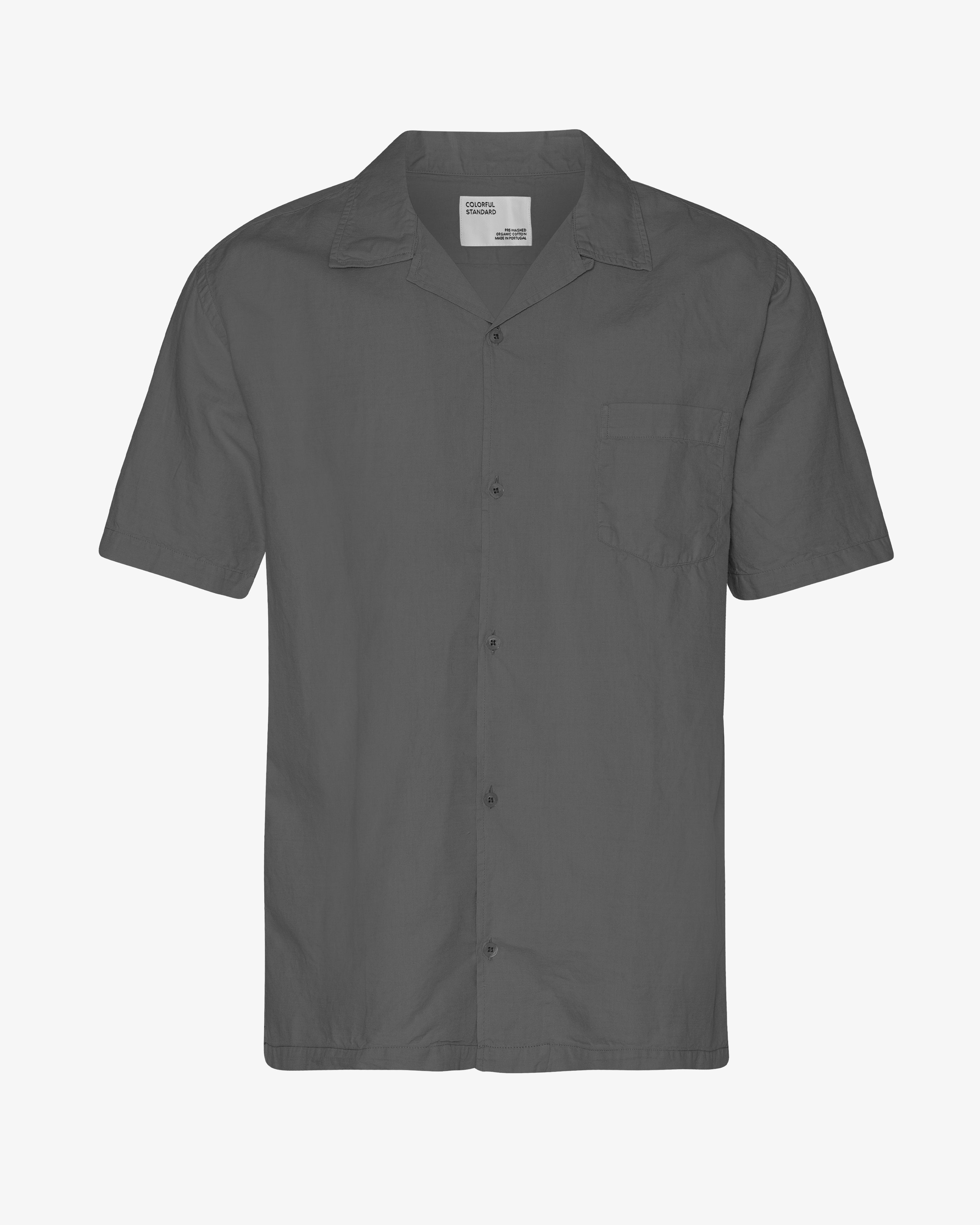 Linen Short Sleeved Shirt - Storm Grey