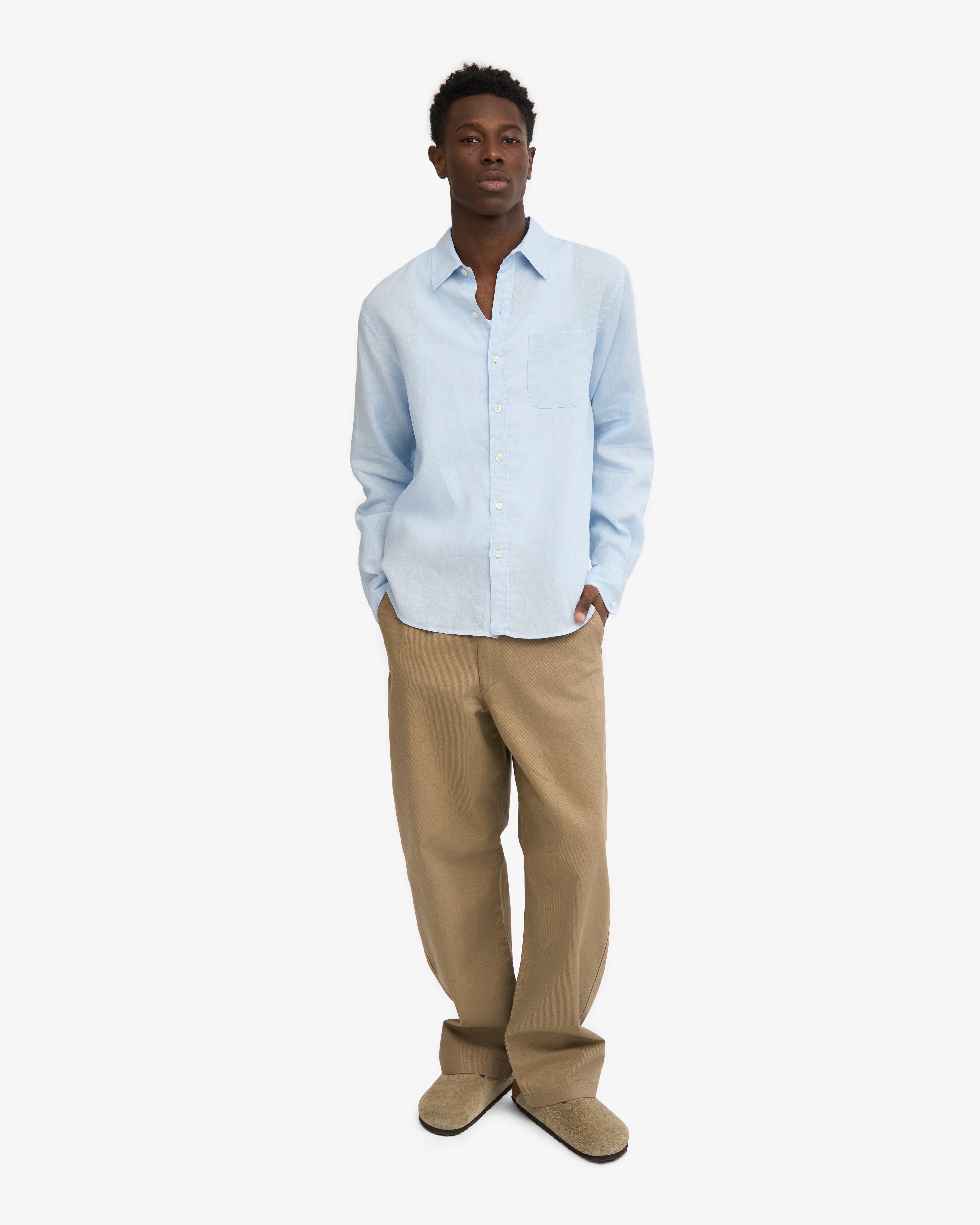Linen Shirt - Polar Blue