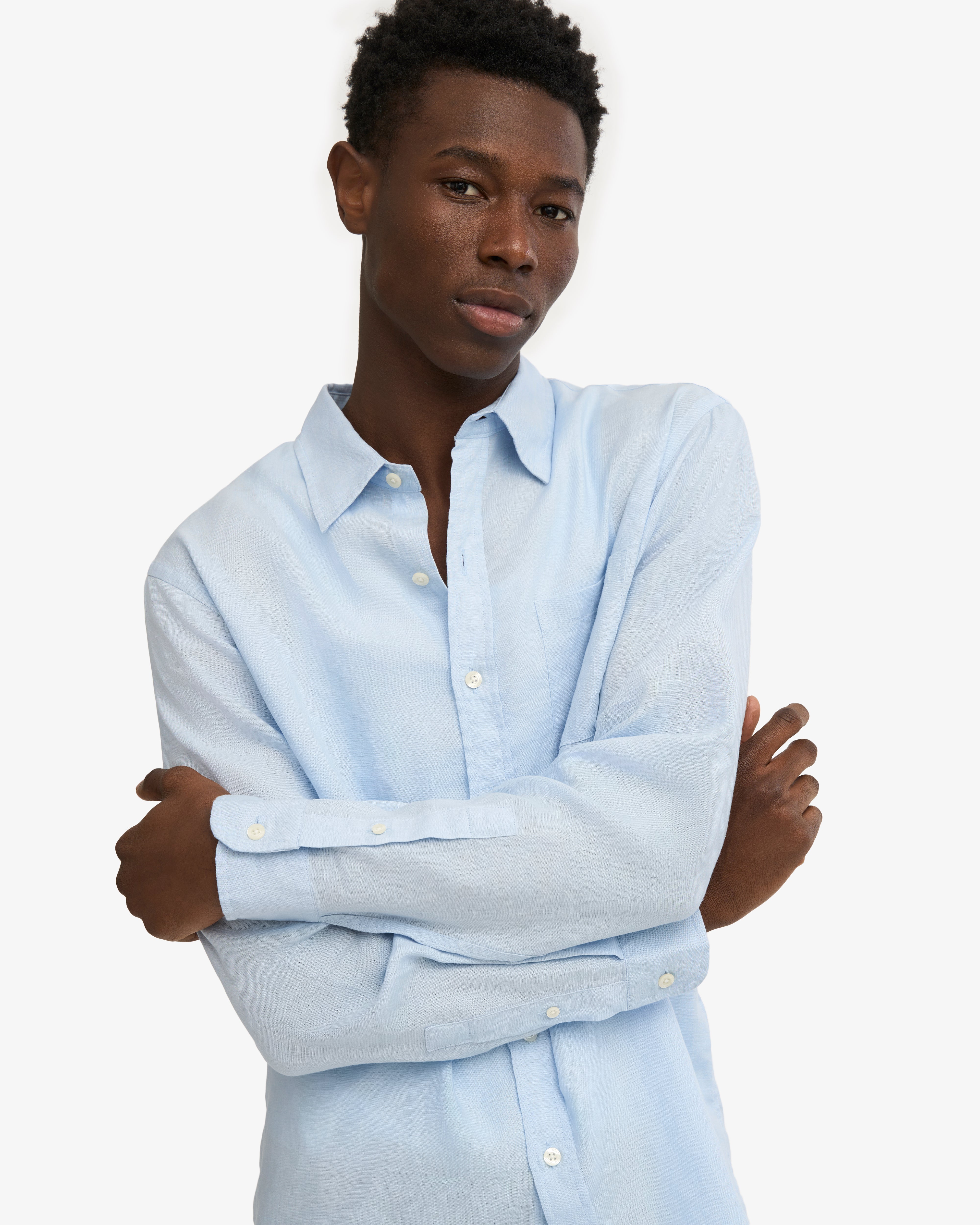 Linen Shirt - Polar Blue