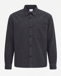Organic Corduroy Boxy Overshirt - Faded Black