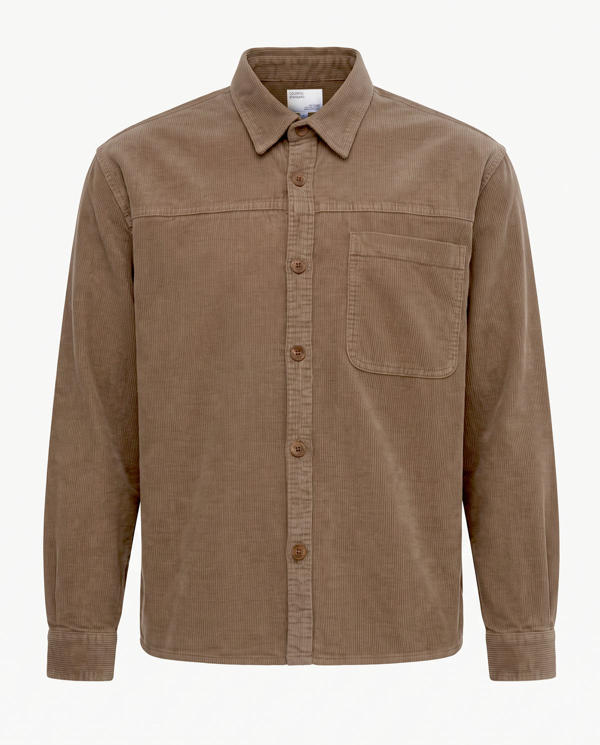 Organic Corduroy Boxy Overshirt - Faded Khaki