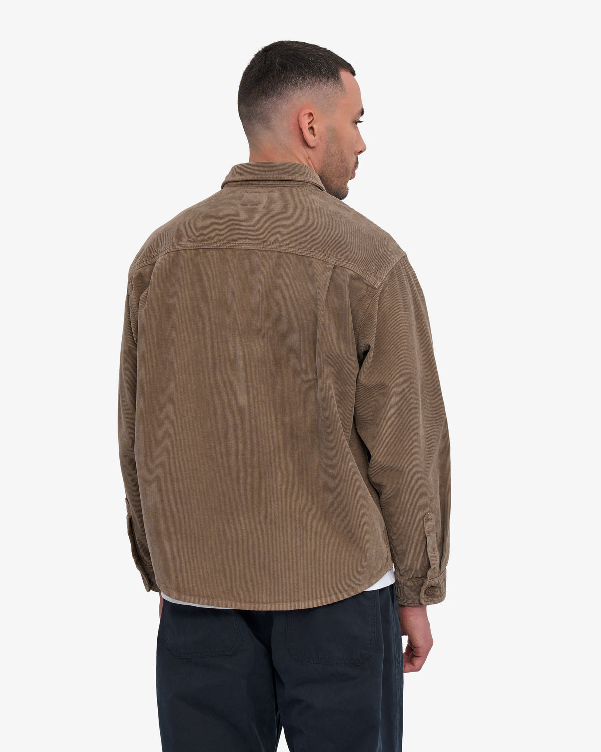 Organic Corduroy Boxy Overshirt - Faded Khaki