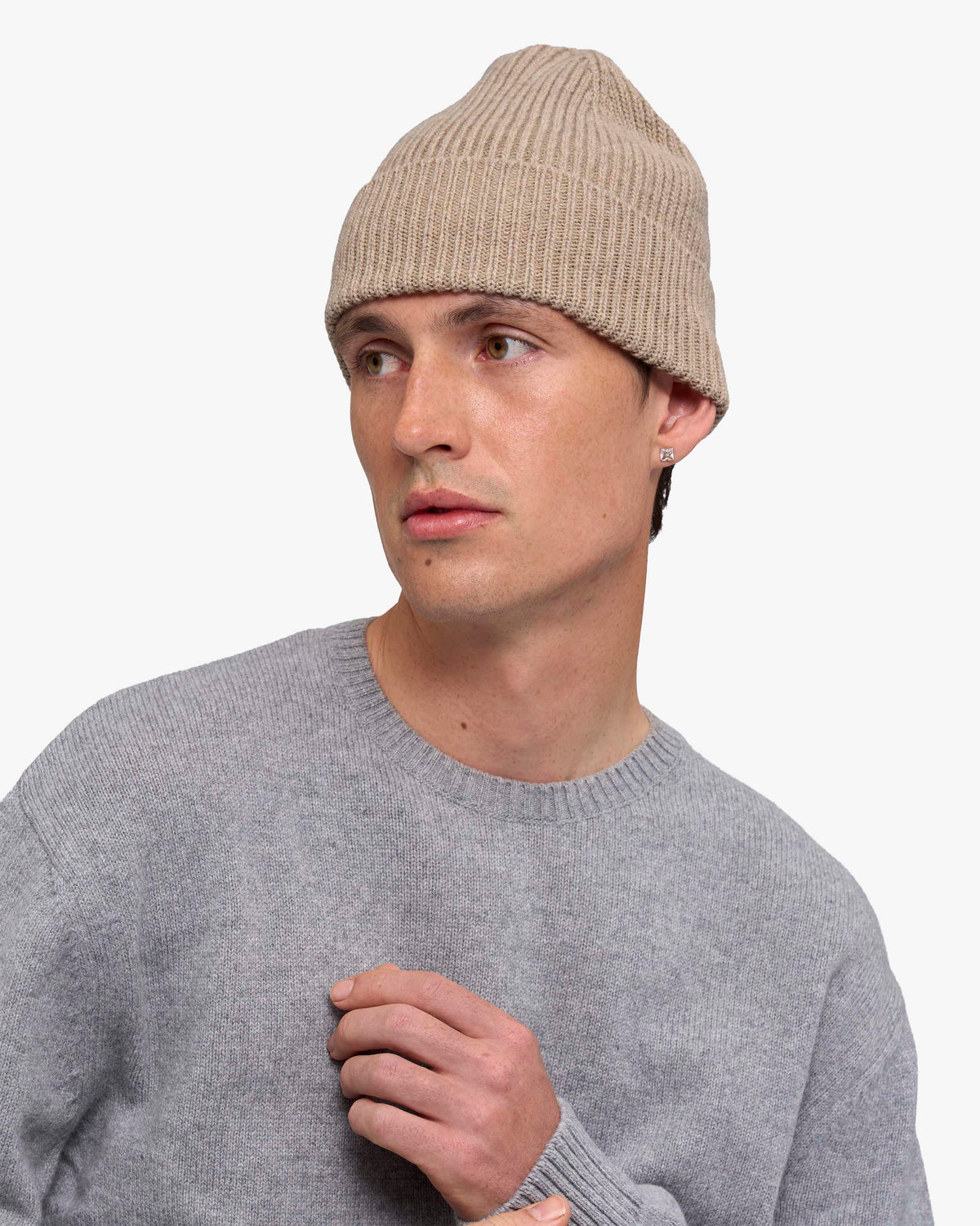 Cashmere Beanie - Bamboo Beige