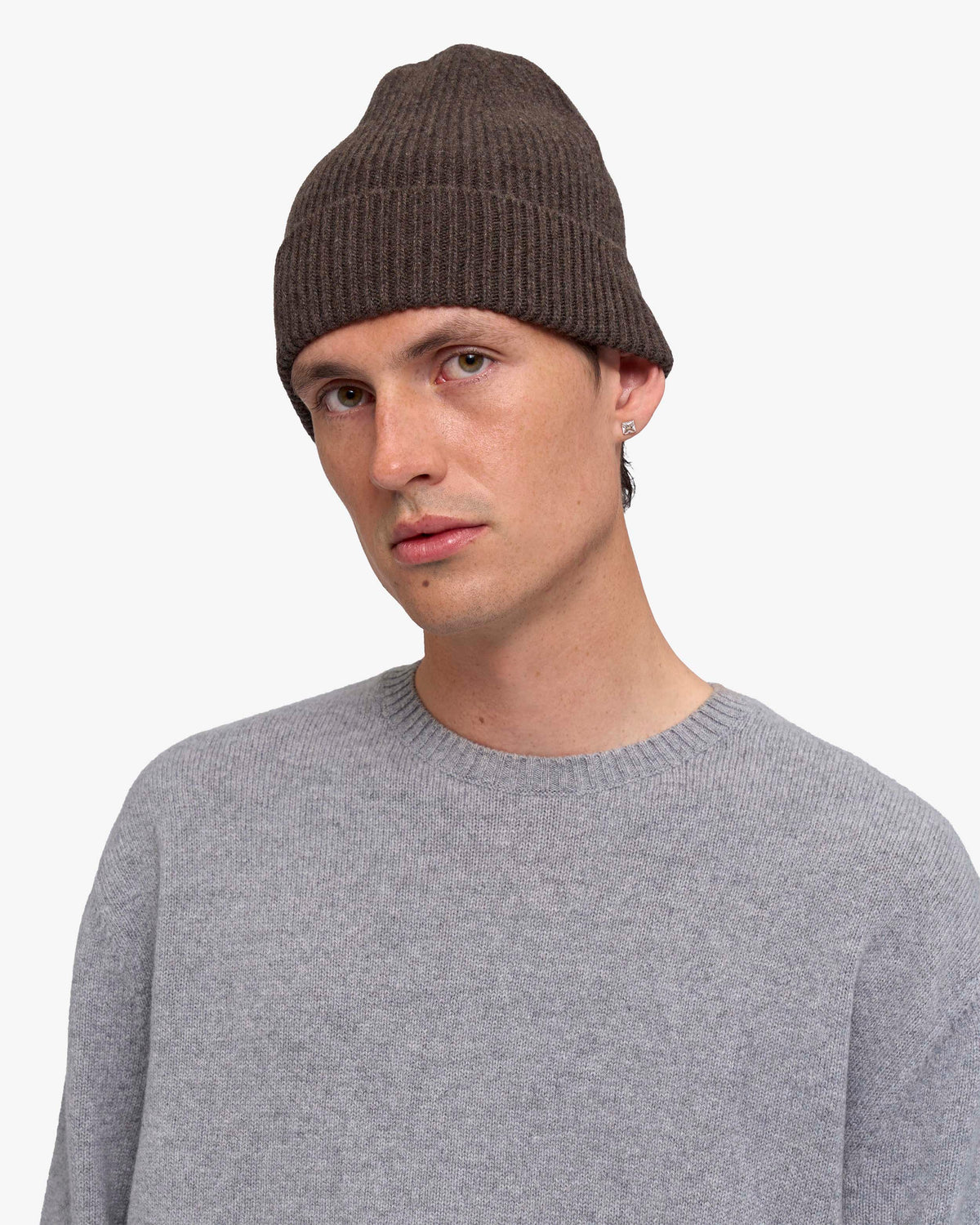 Cashmere Beanie - Coffee Brown