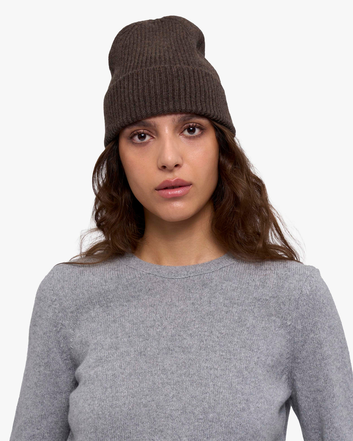 Cashmere Beanie - Coffee Brown