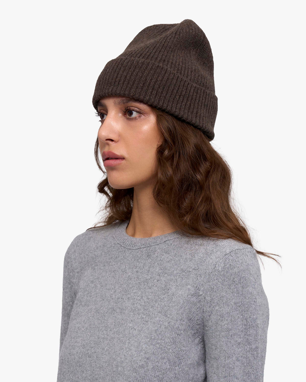 Cashmere Beanie - Coffee Brown