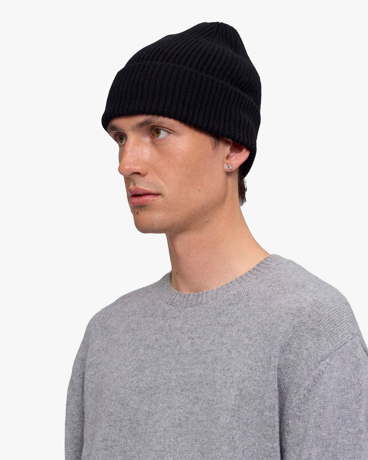 Cashmere Beanie - Deep Black