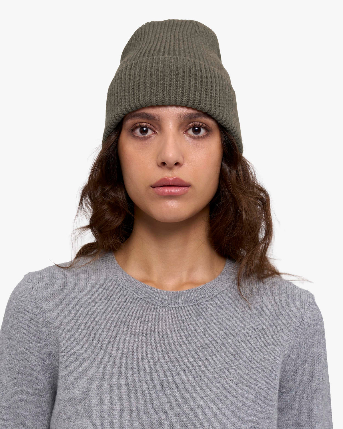 Cashmere Beanie - Dusty Olive