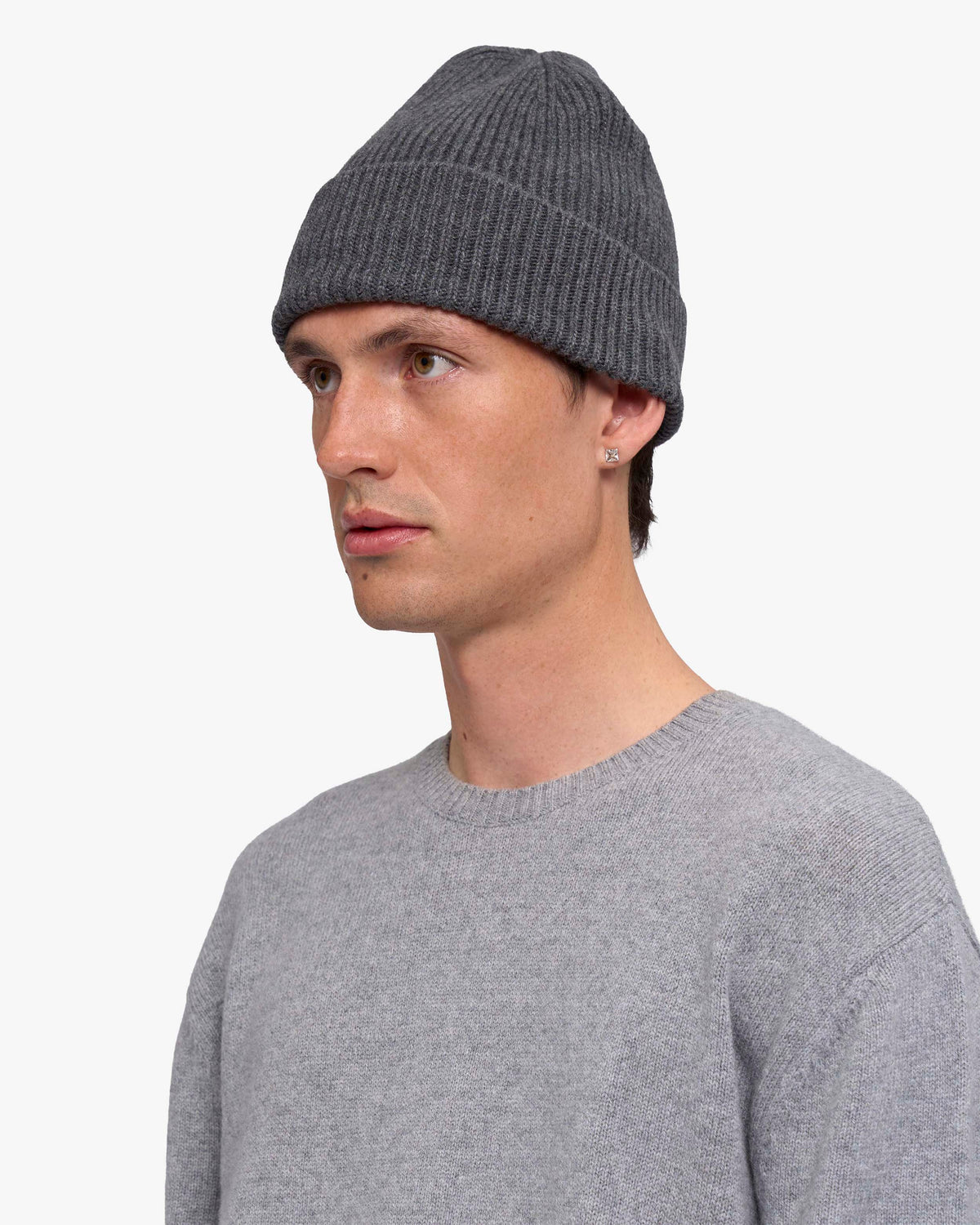 Cashmere Beanie - Lava Grey
