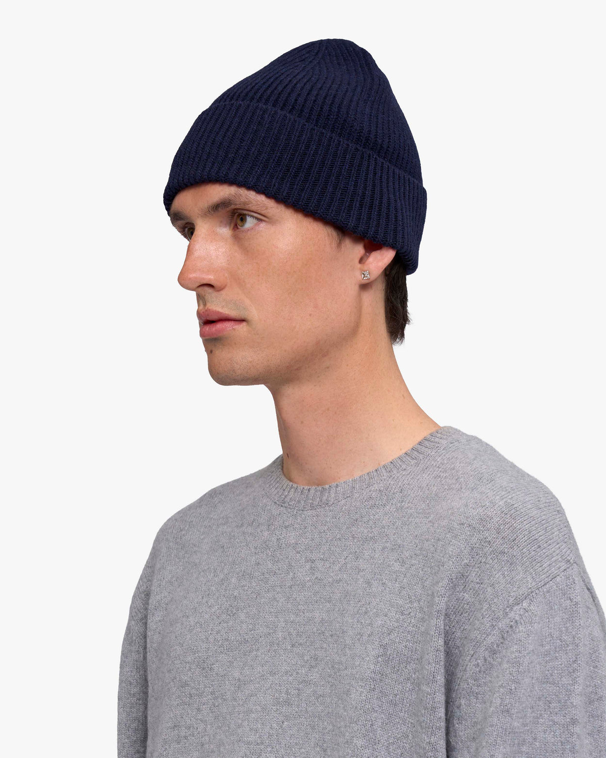 Cashmere Beanie - Navy Blue