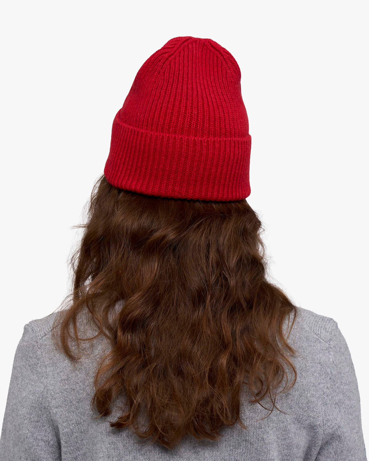 Cashmere Beanie - Red Tangerine