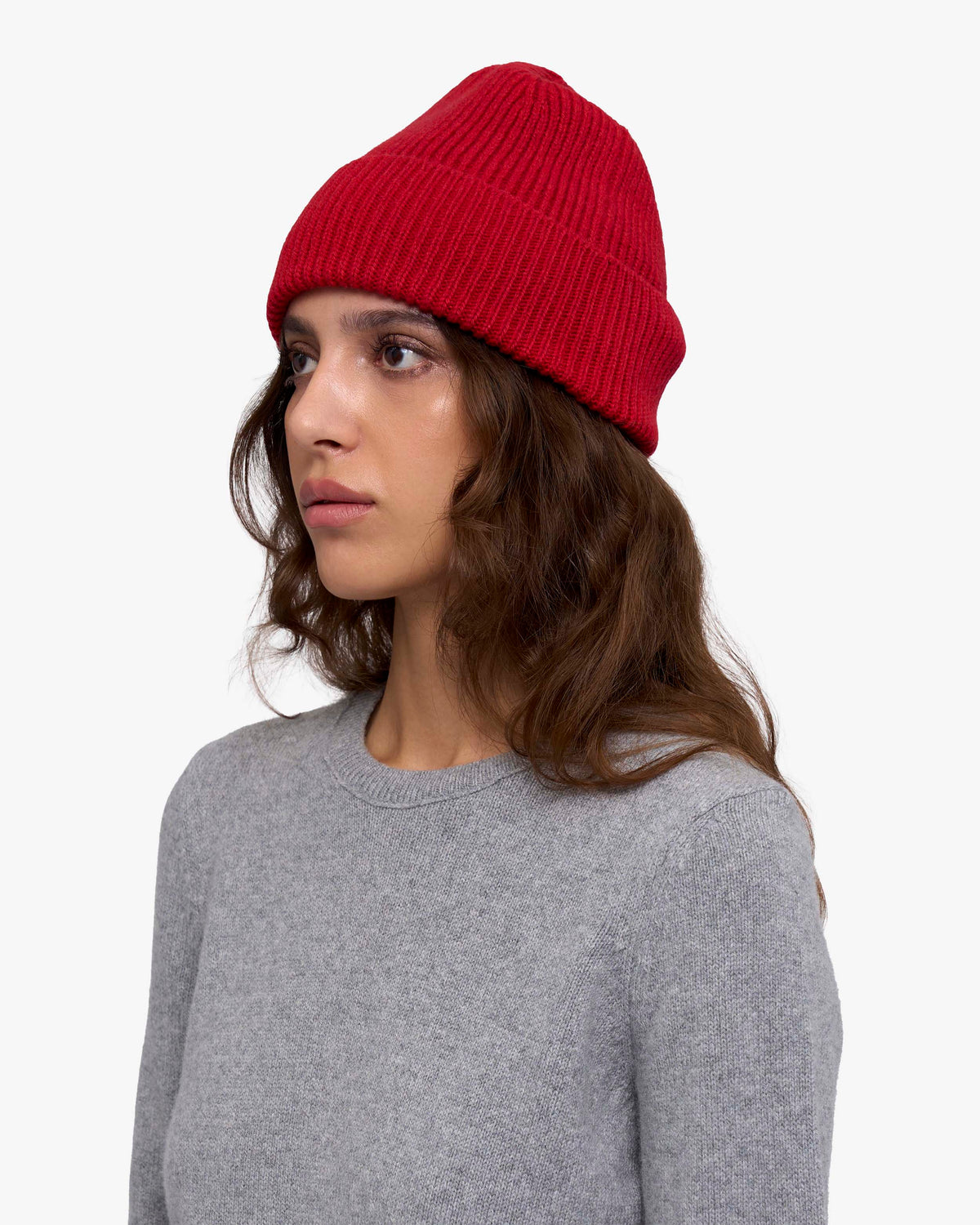 Cashmere Beanie - Red Tangerine