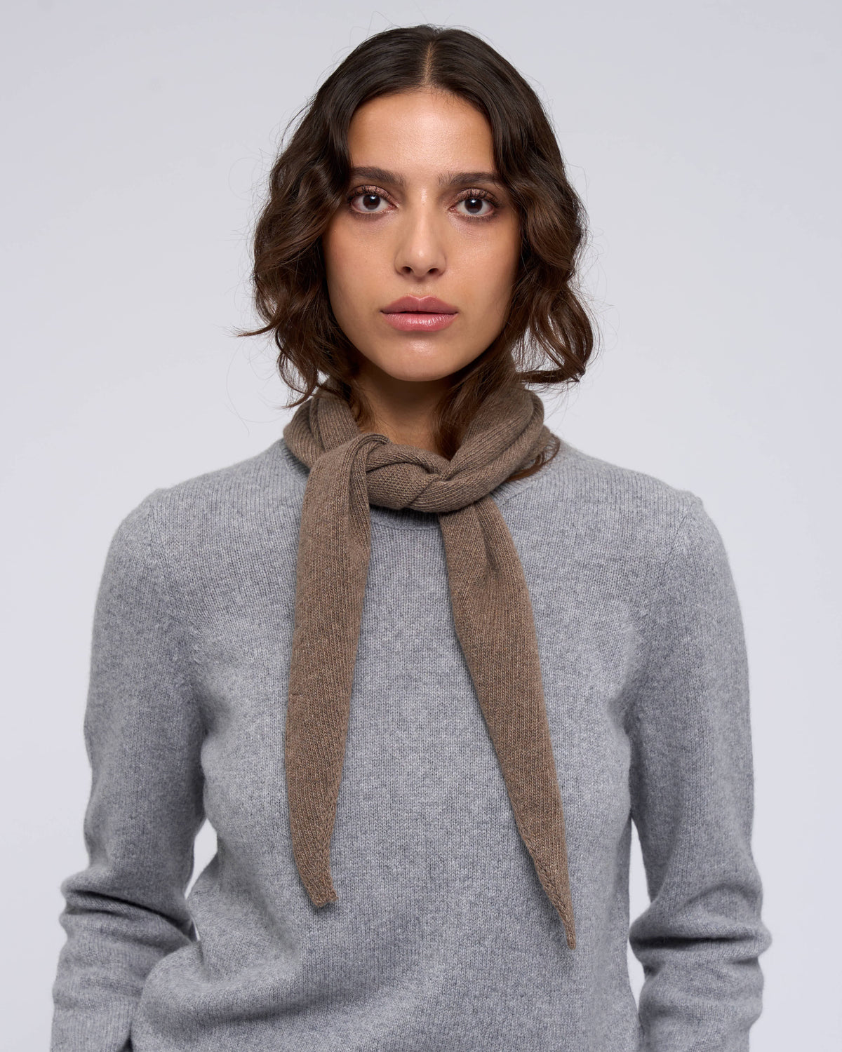 Cashmere Triangle Scarf - Warm Taupe