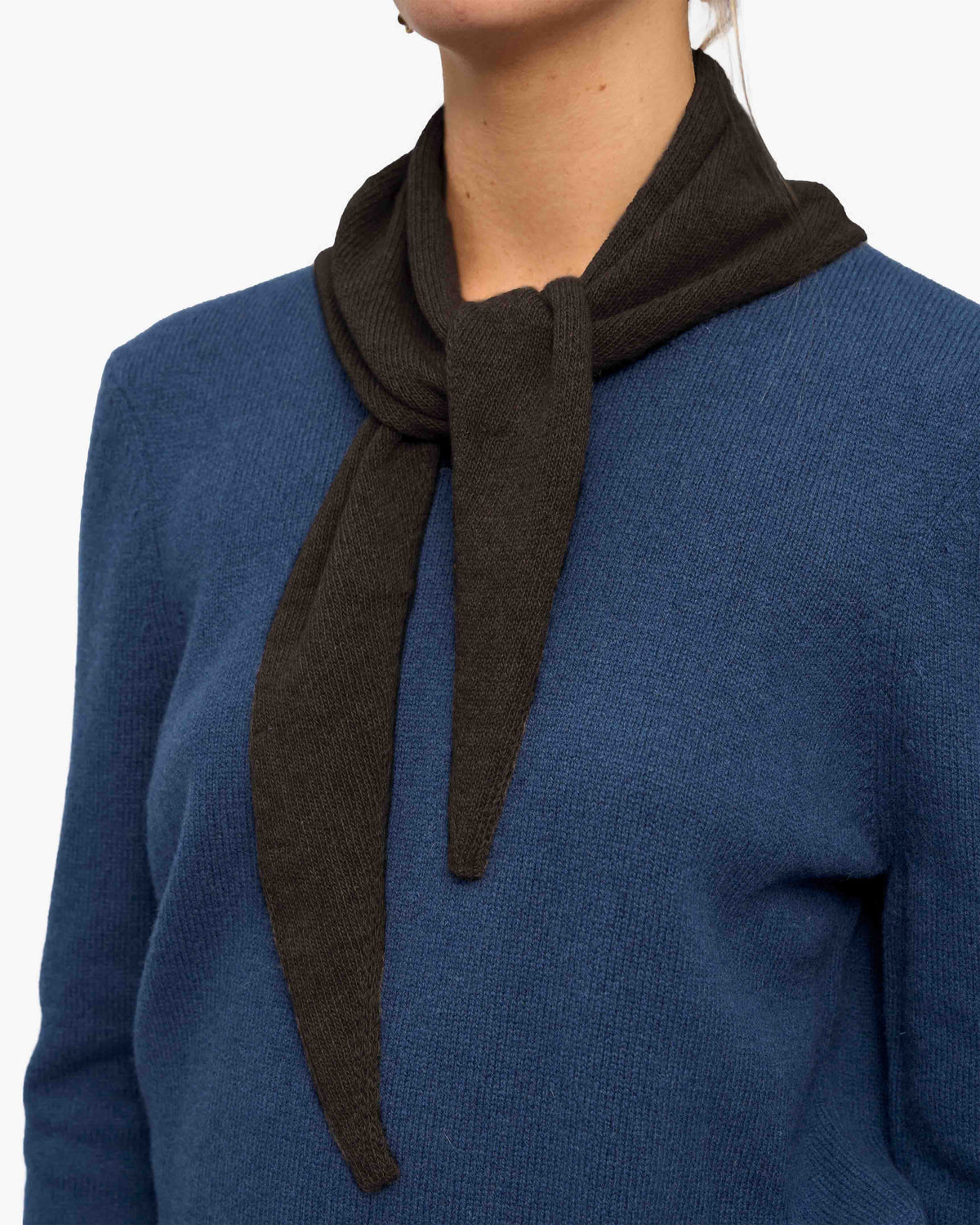 Cashmere Triangle Scarf - Coffee Brown