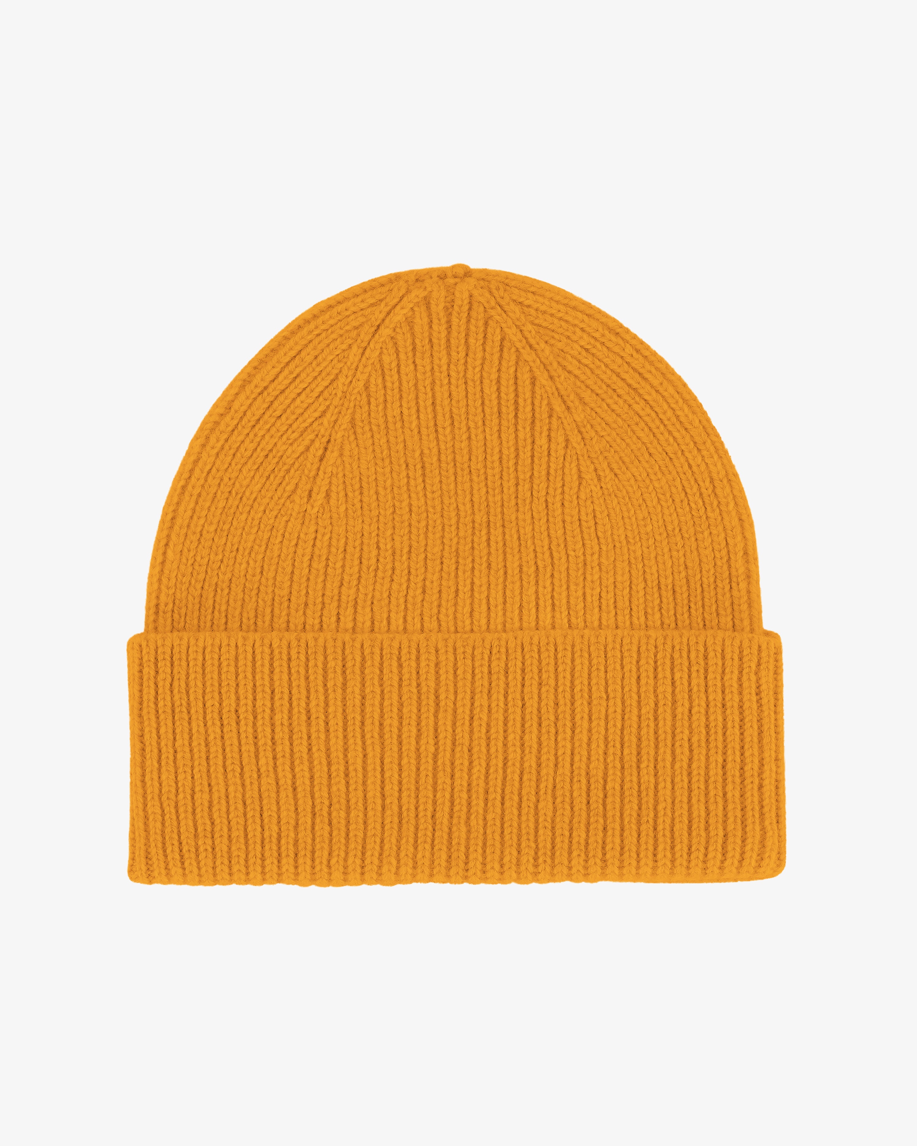 Merino Wool Beanie - Burned Yellow