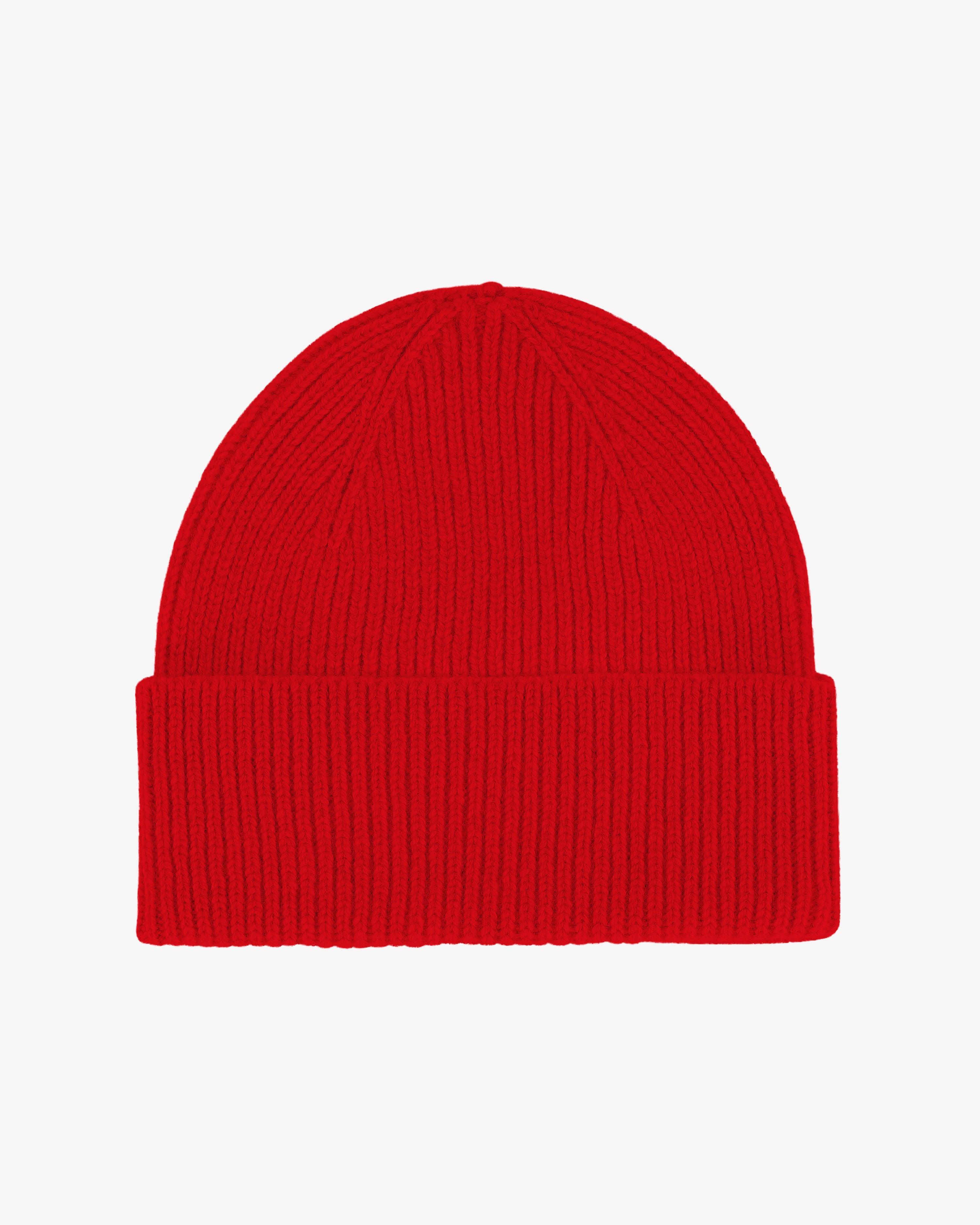 Merino Wool Beanie - Scarlet Red