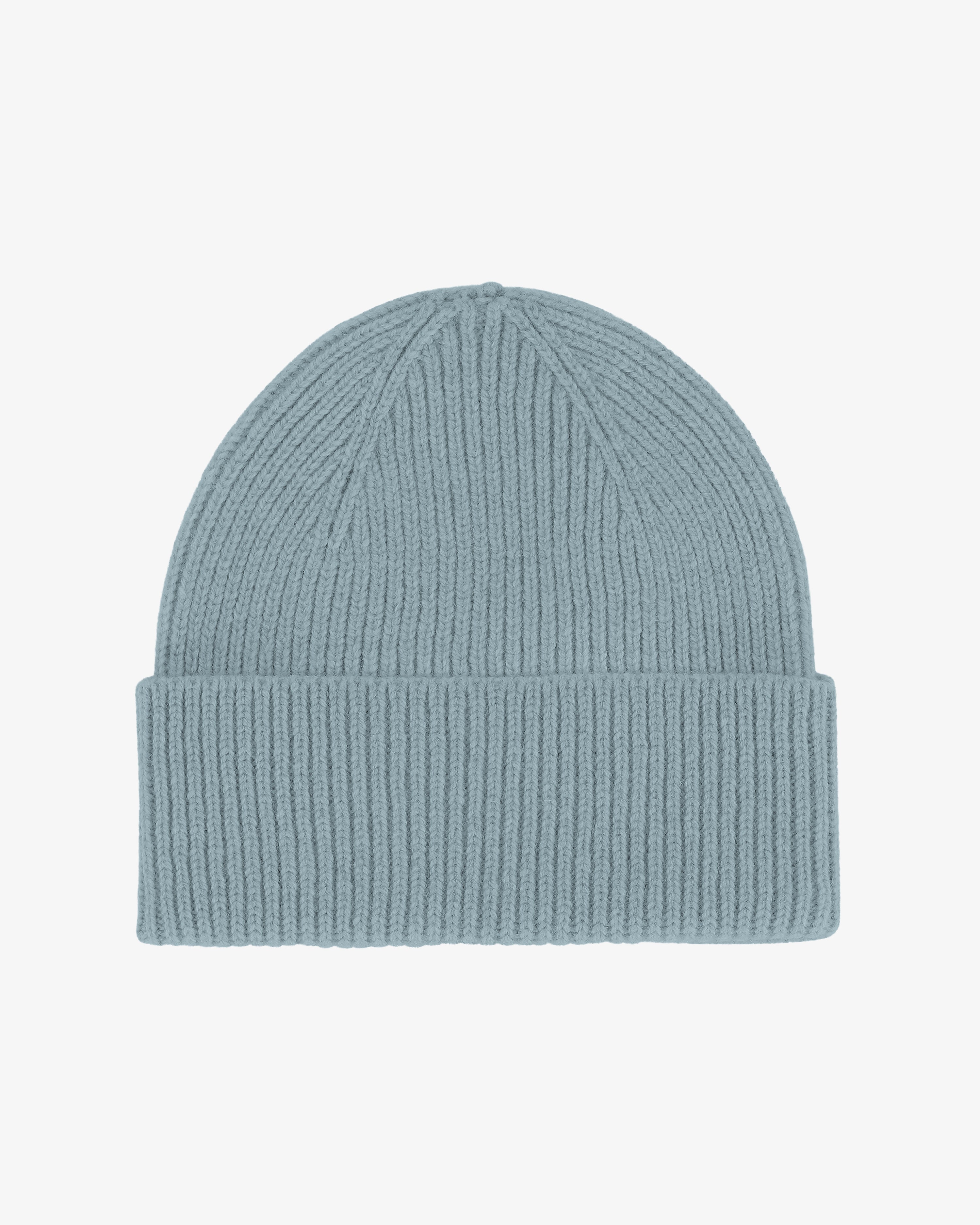 Merino Wool Beanie - Stone Blue