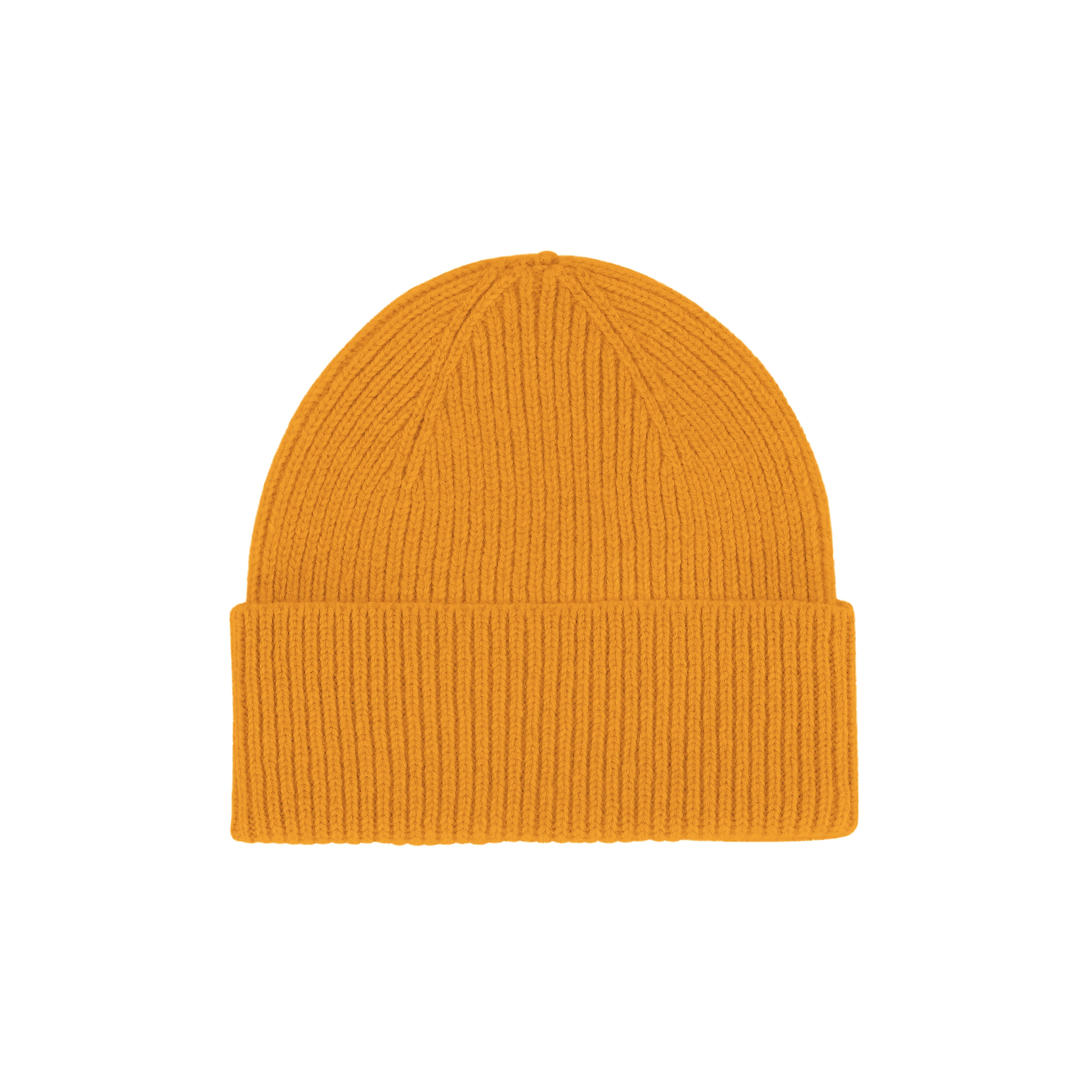 Merino Wool Beanie - Burned Yellow