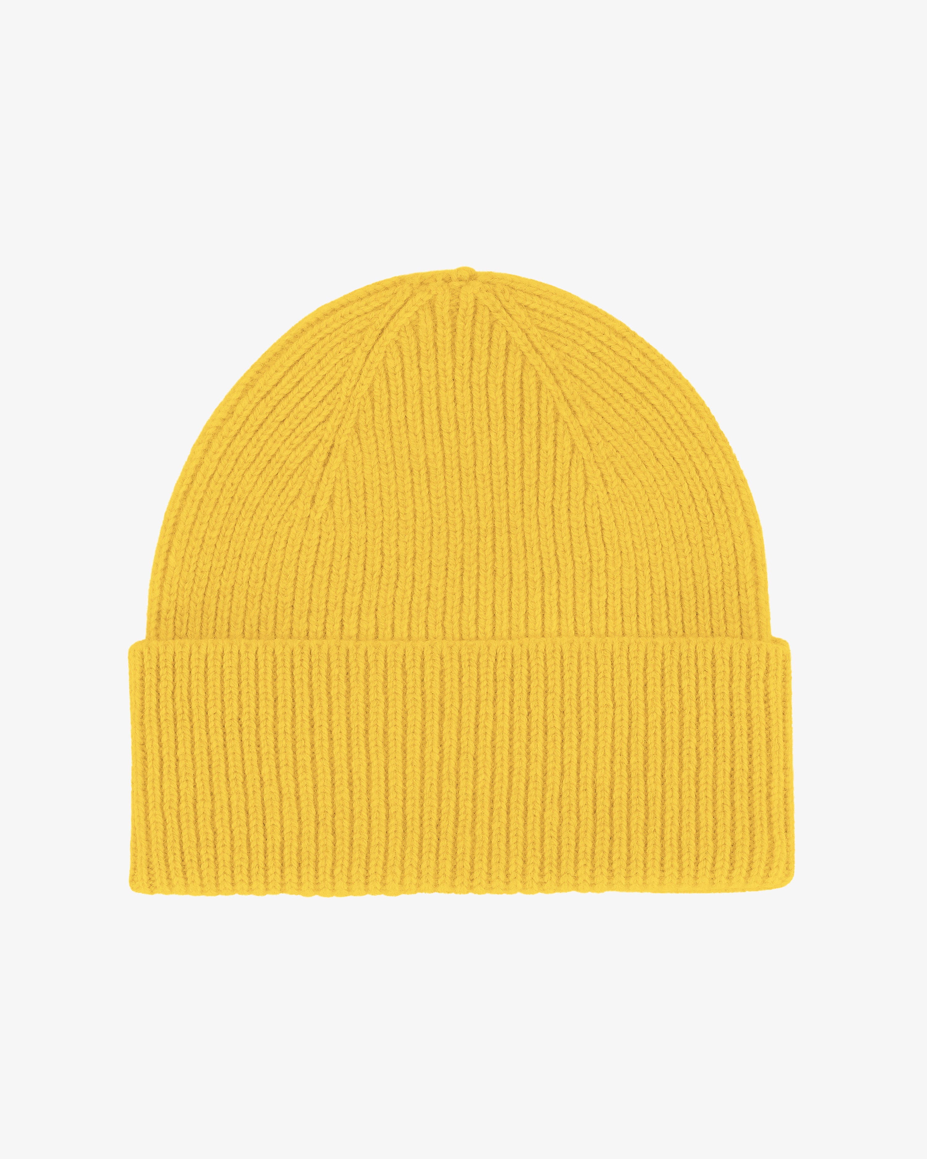 Merino Wool Beanie - Lemon Yellow