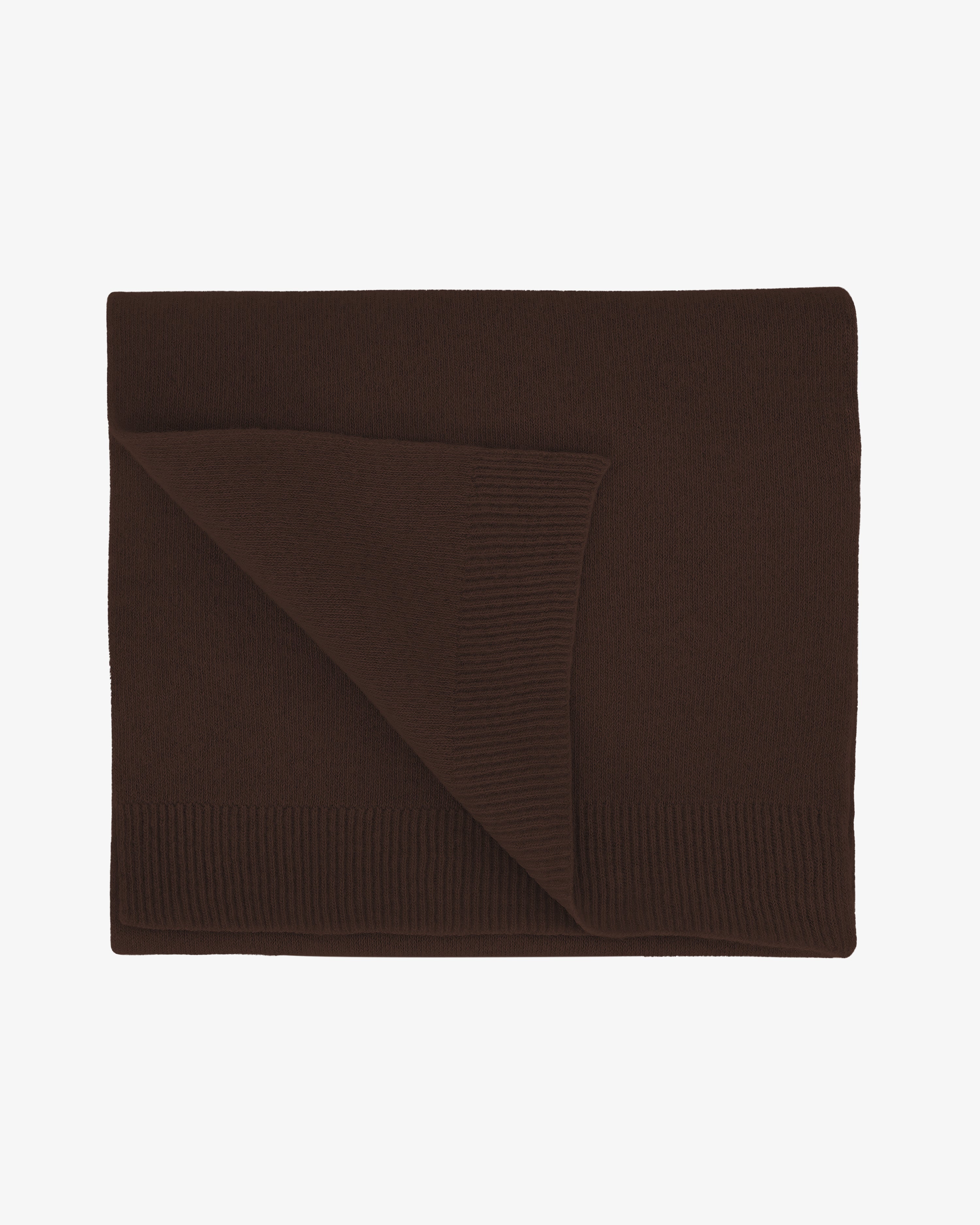 Merino Wool Scarf - Coffee Brown