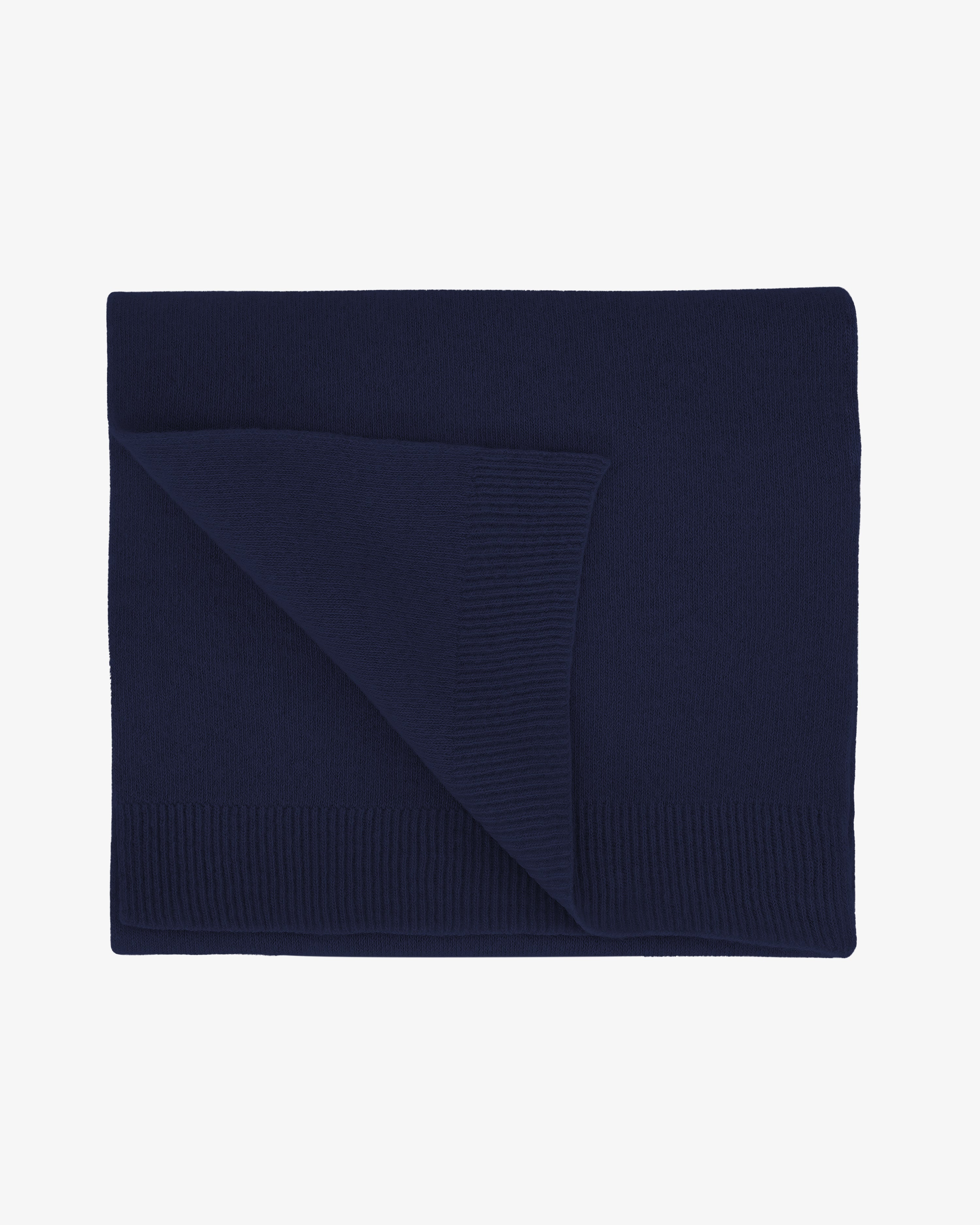 Merino Wool Scarf - Navy Blue