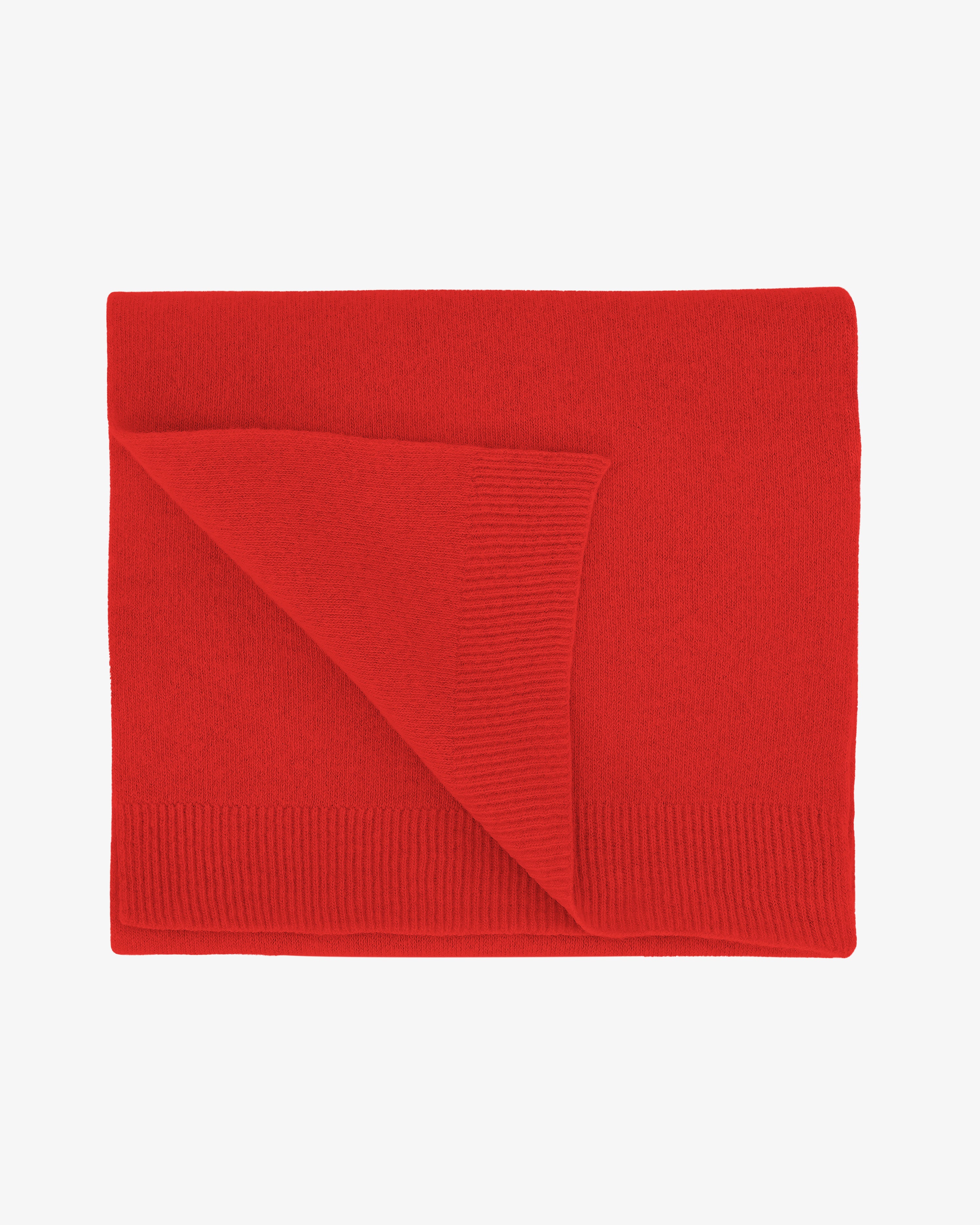 Merino Wool Scarf - Red Tangerine