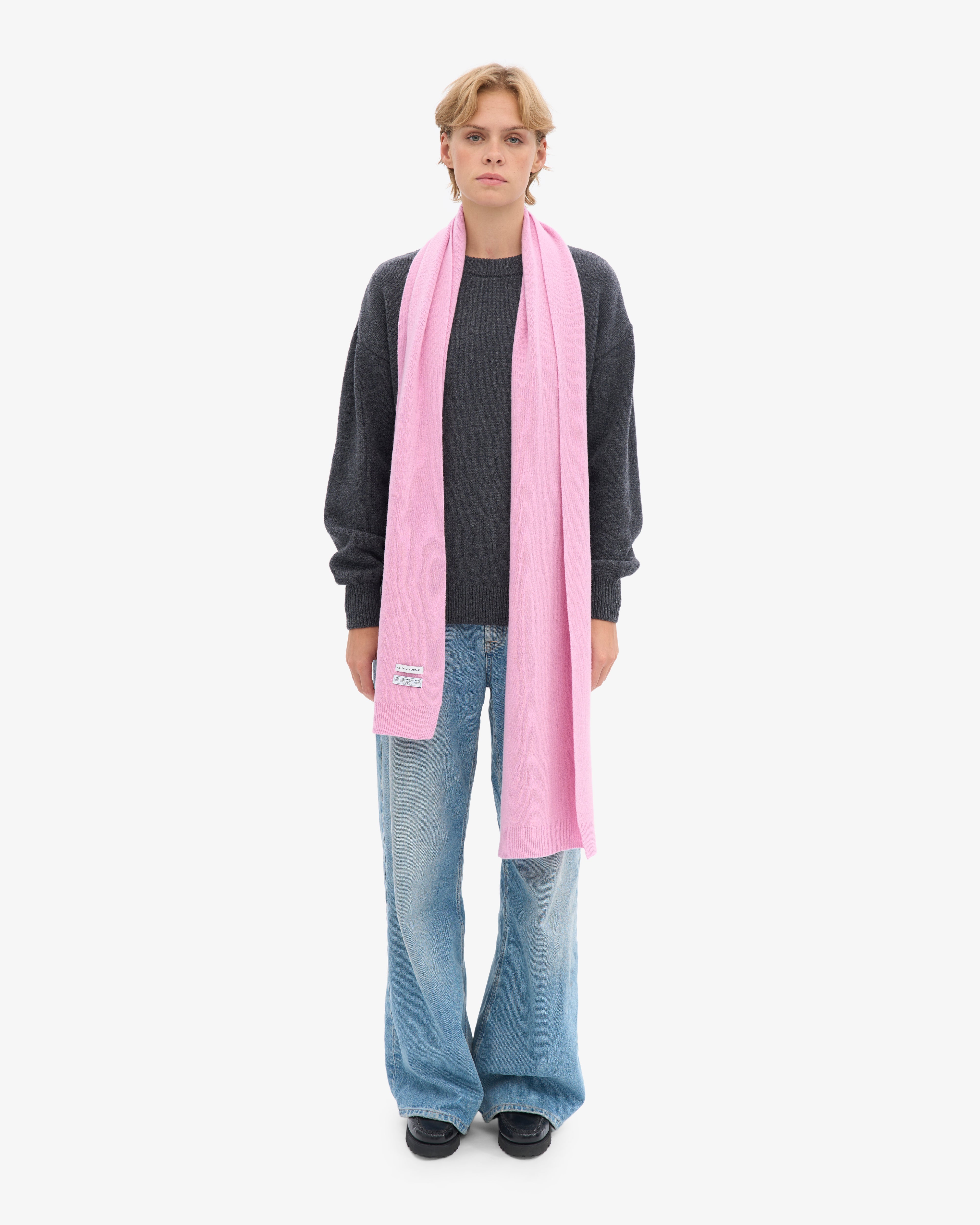 Merino Wool Scarf - Cherry Blossom
