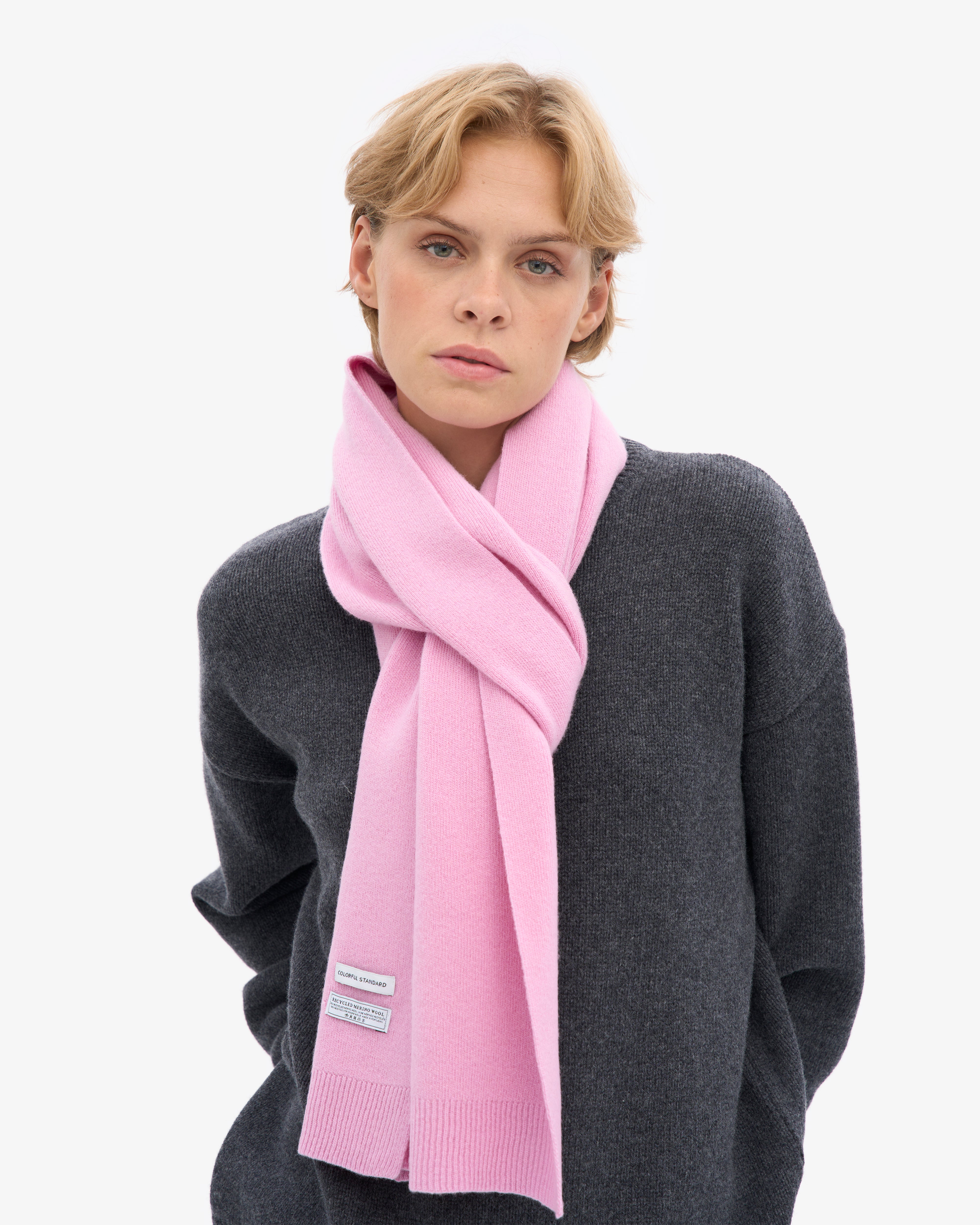 Merino Wool Scarf - Cherry Blossom