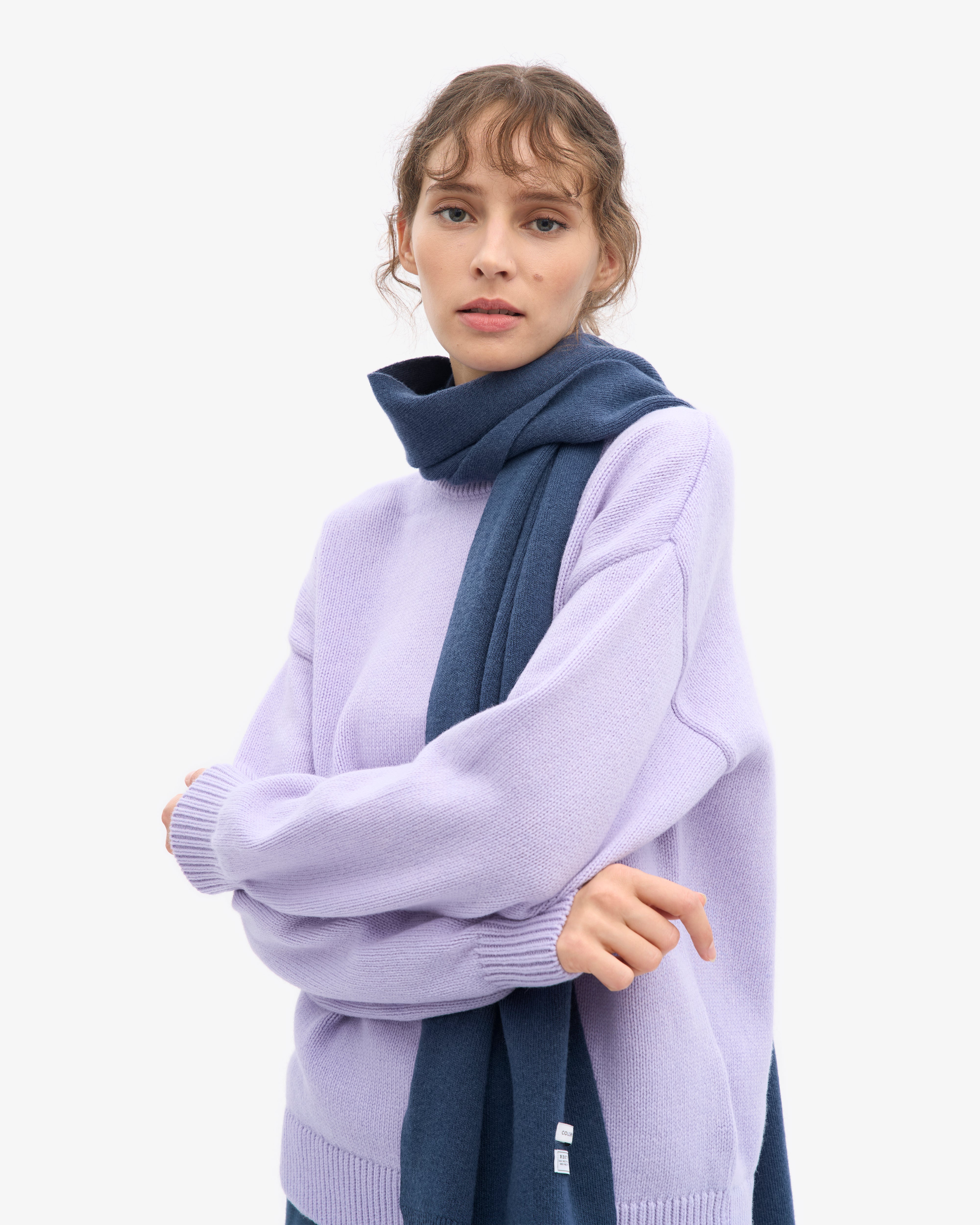 Merino Wool Scarf - Petrol Blue