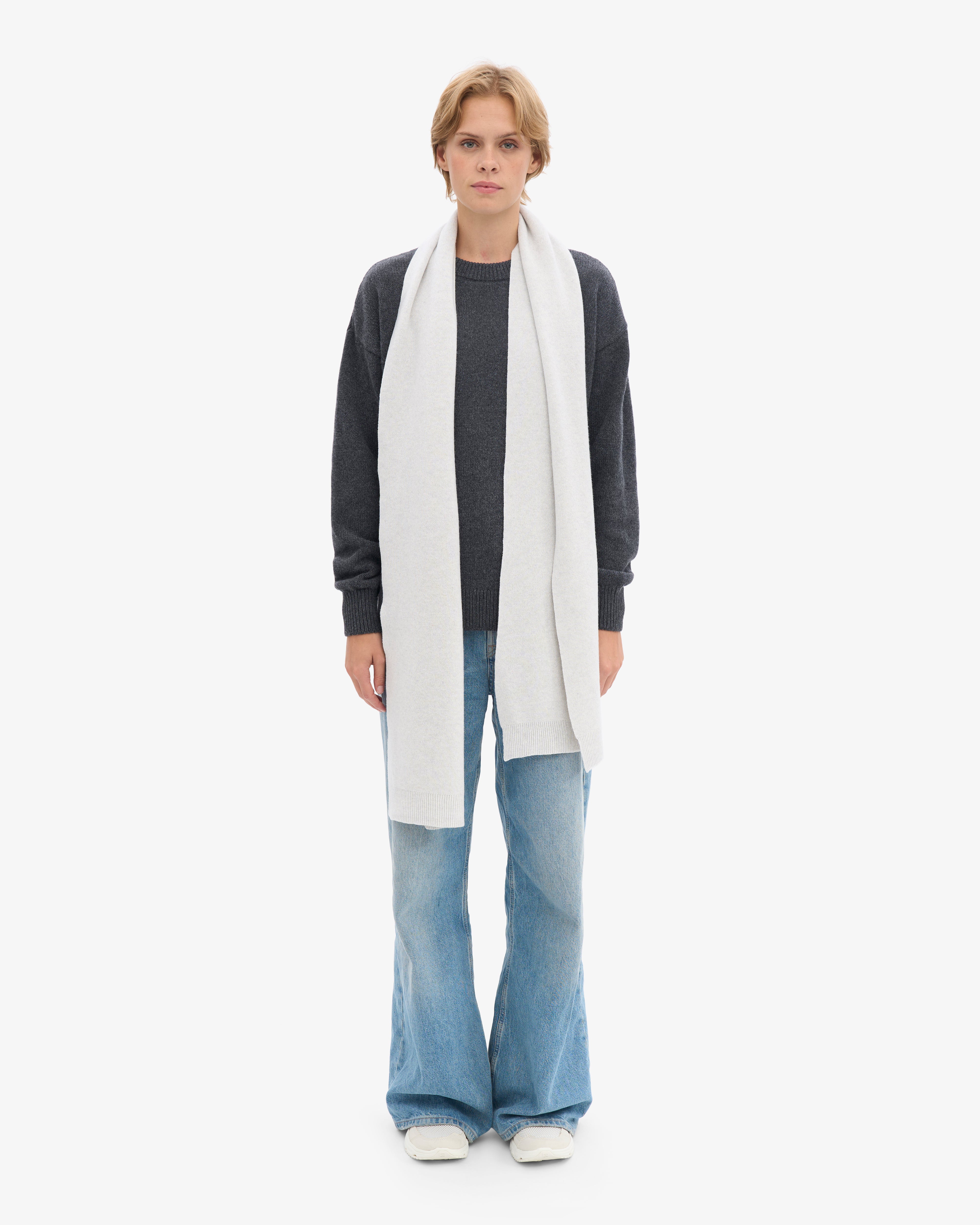 Merino Wool Scarf - Snow Melange