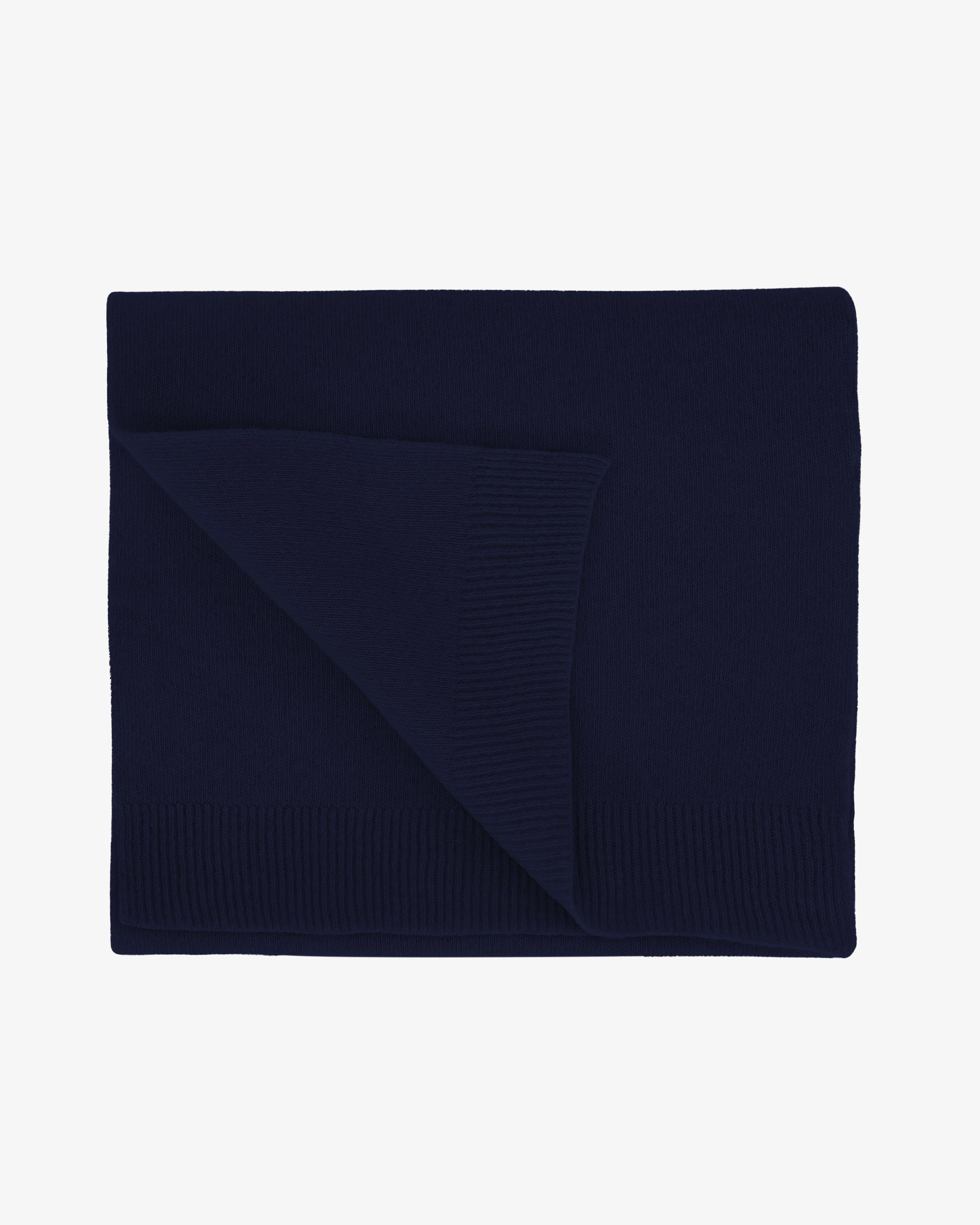 Merino Wool Scarf - Navy Blue