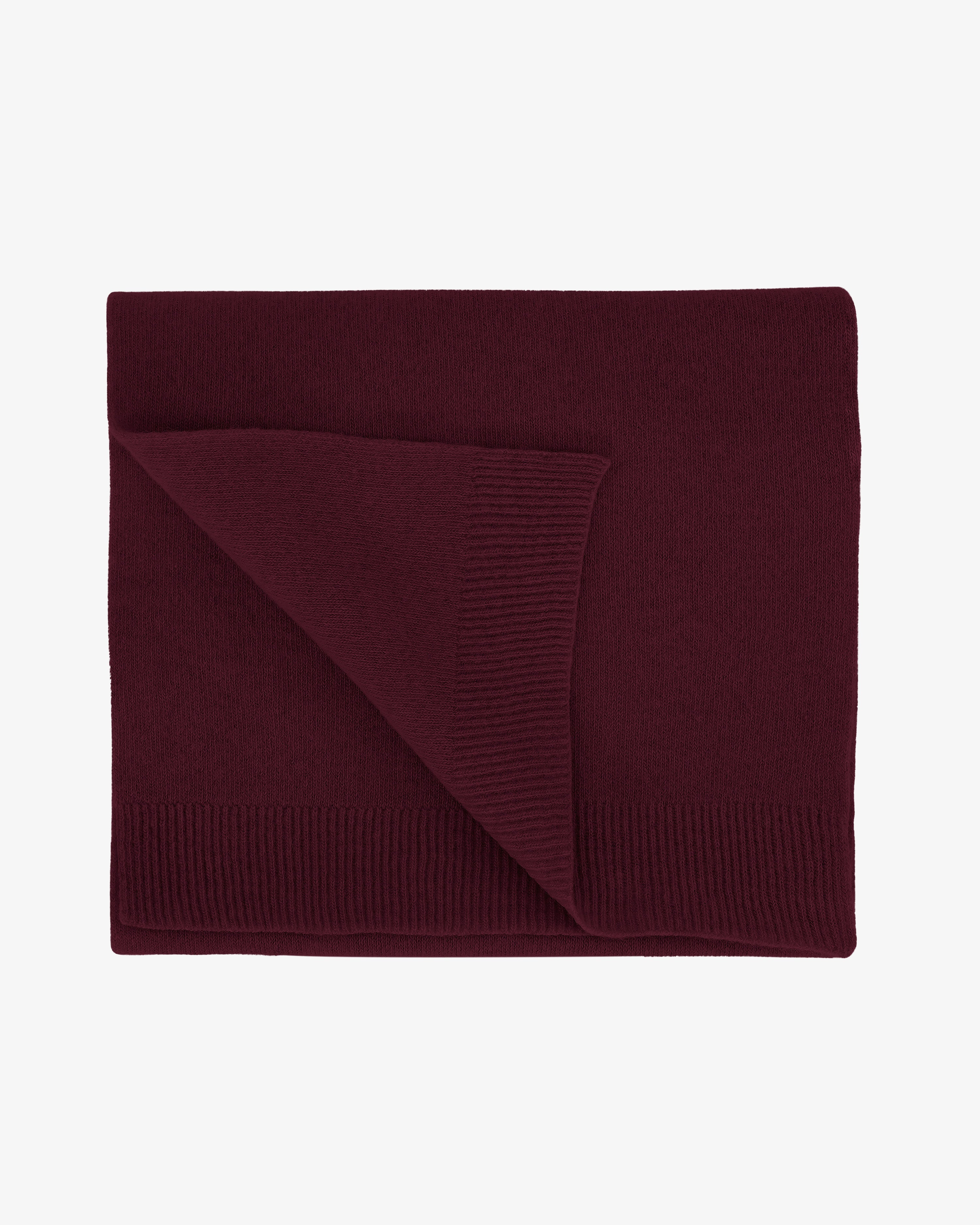 Merino Wool Scarf - Oxblood Red