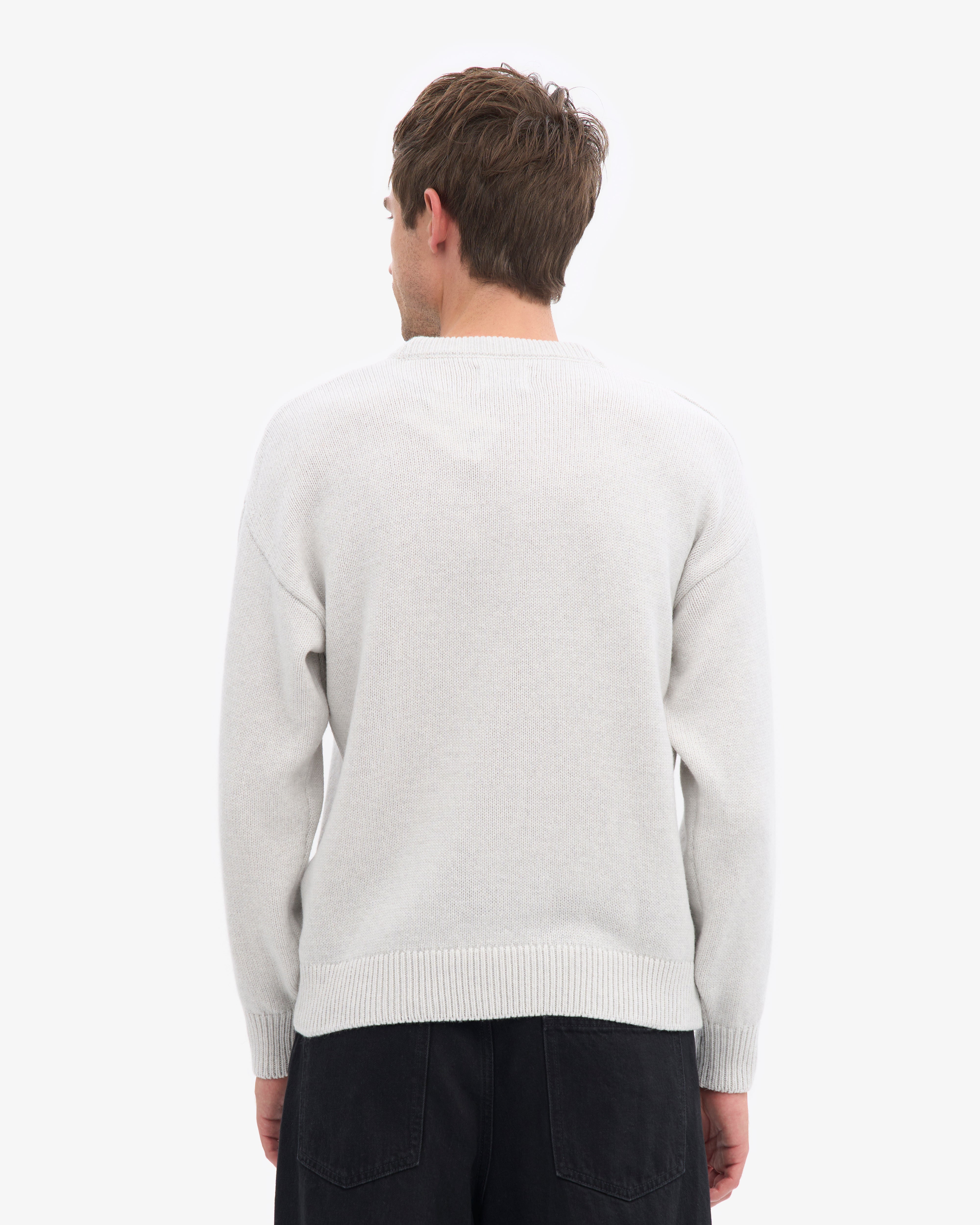 Classic Merino Wool Crew - Snow Melange