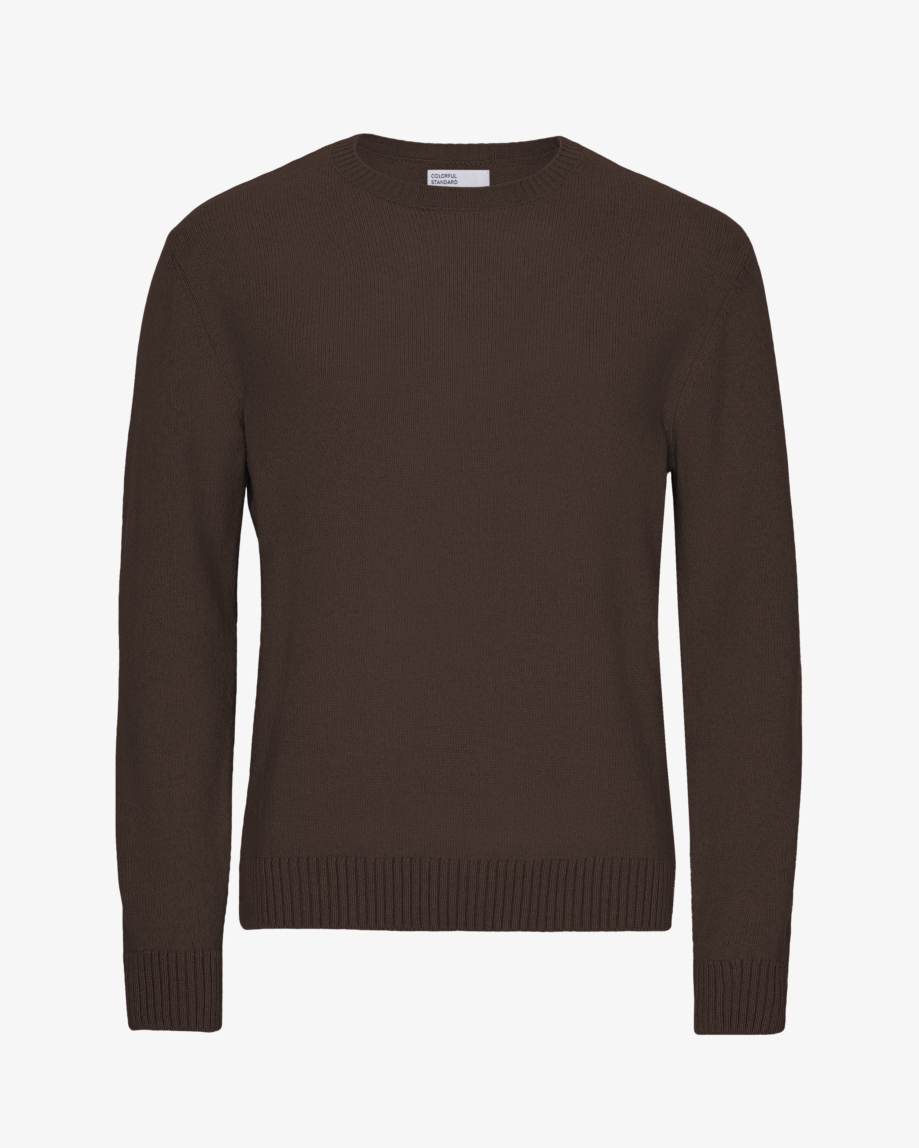 Classic Merino Wool Crew - Coffee Brown