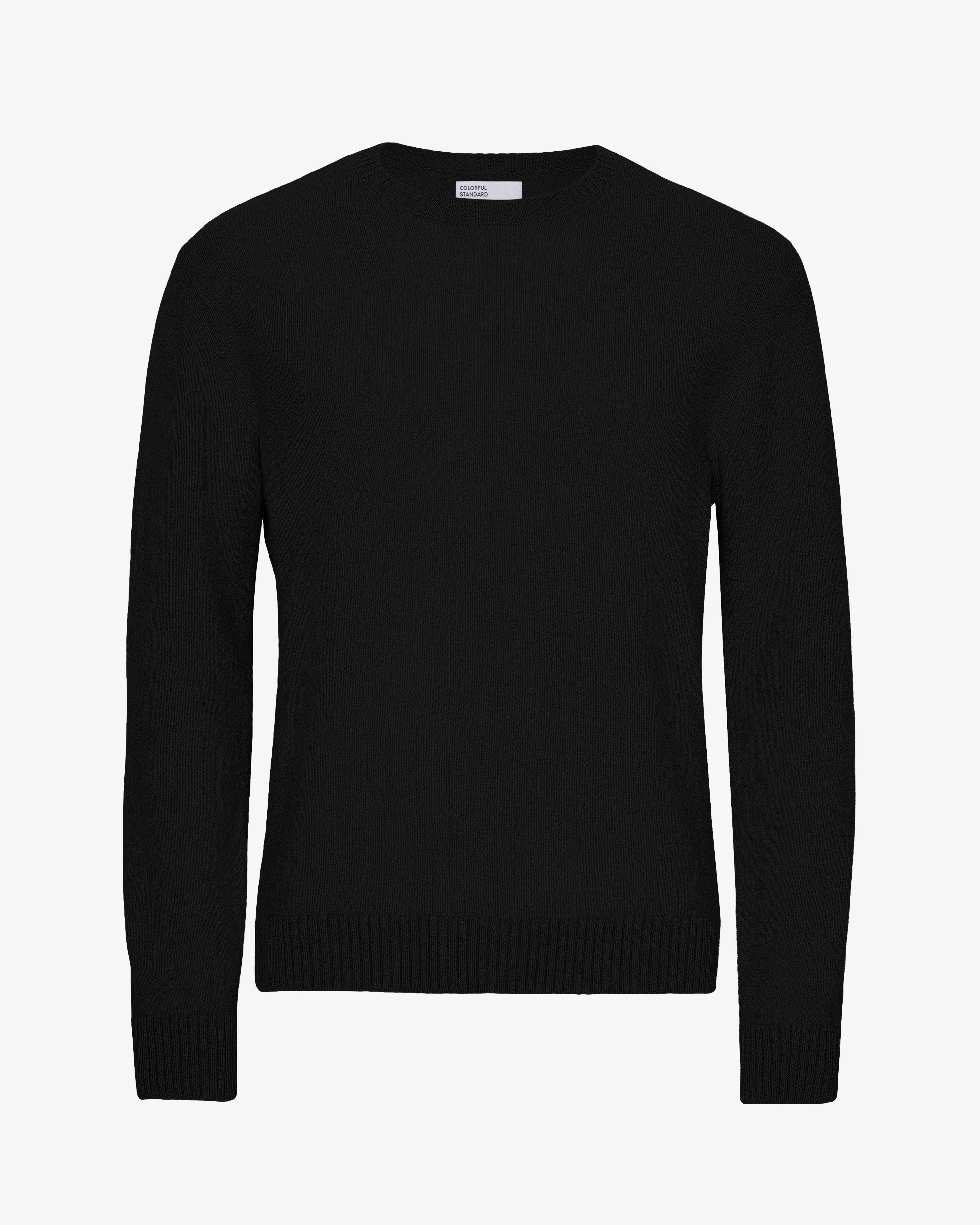 Classic Merino Wool Crew - Deep Black