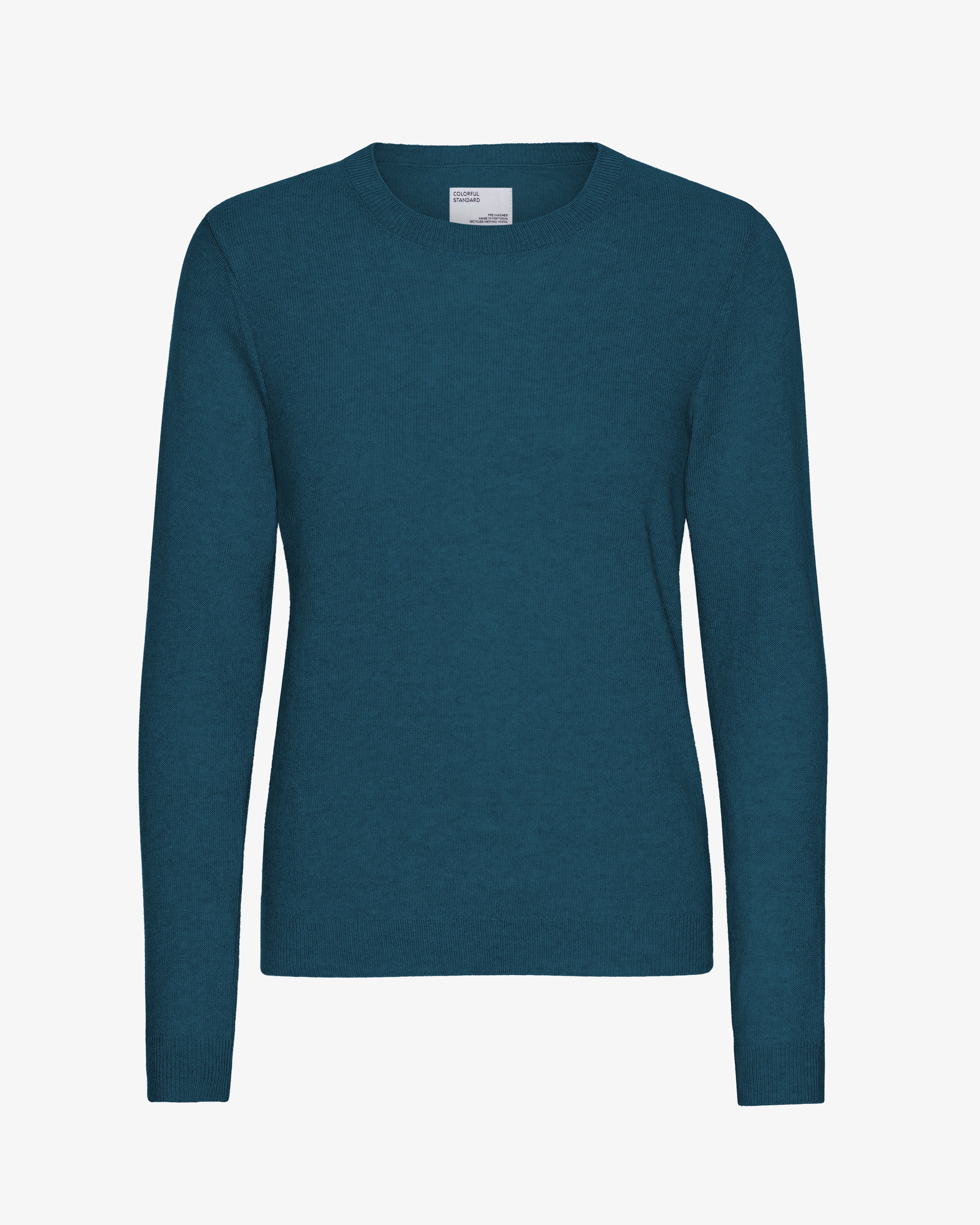 Women Light Merino Wool Crew - Ocean Green