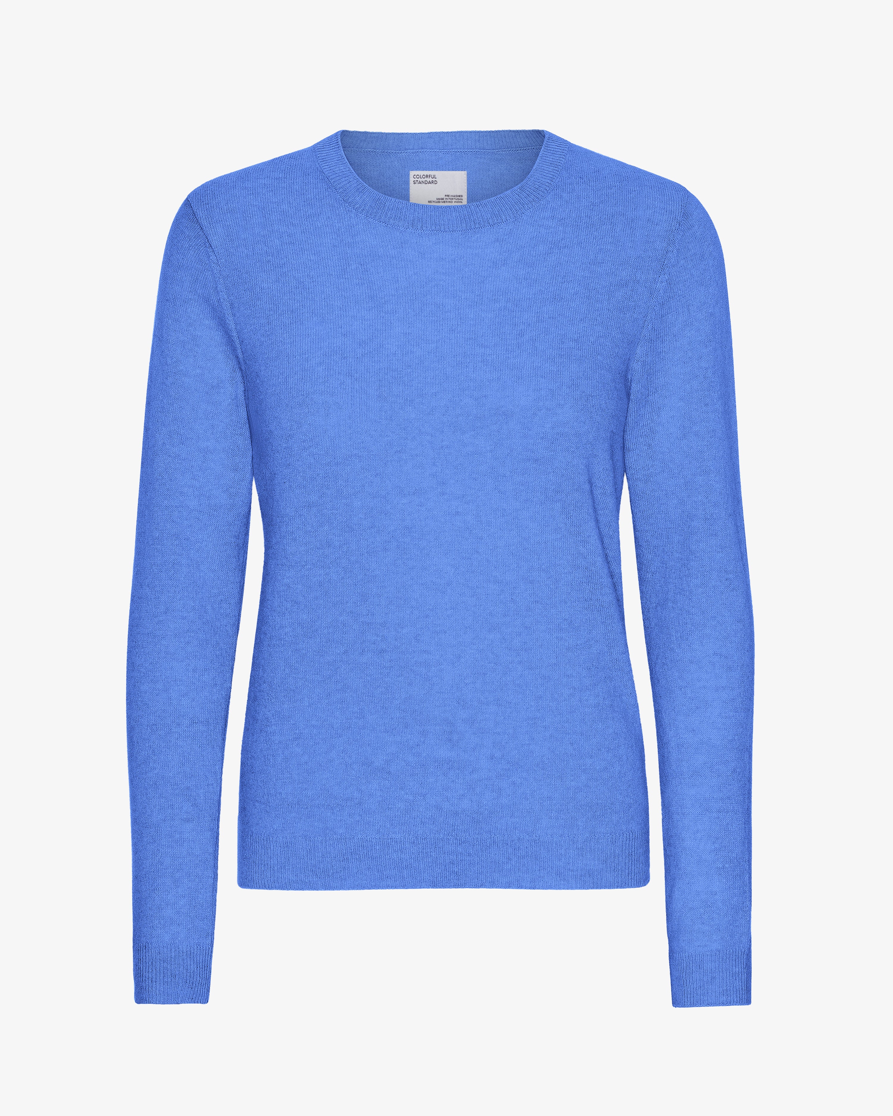 Women Light Merino Wool Crew - Pacific Blue