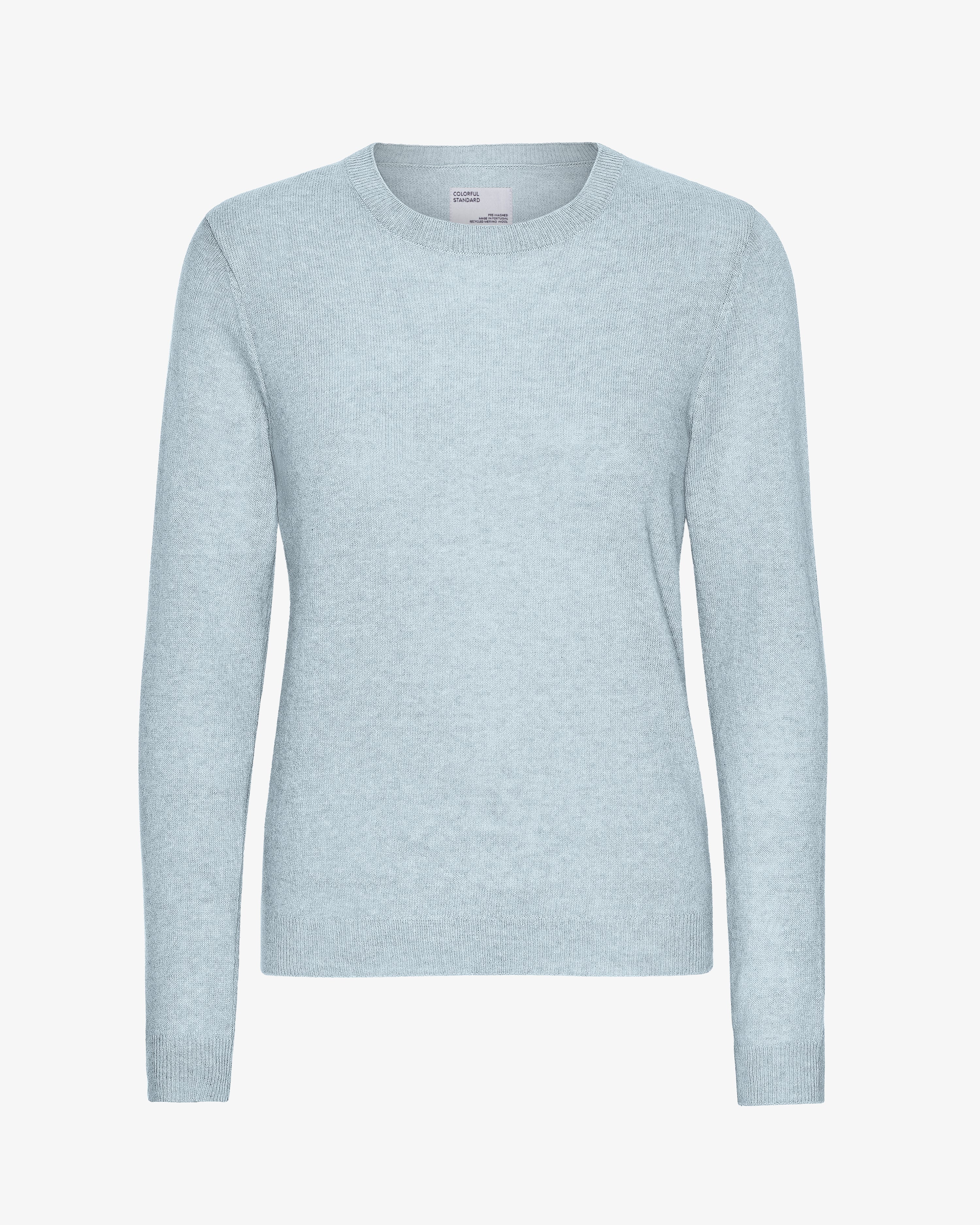 Women Light Merino Wool Crew - Polar Blue