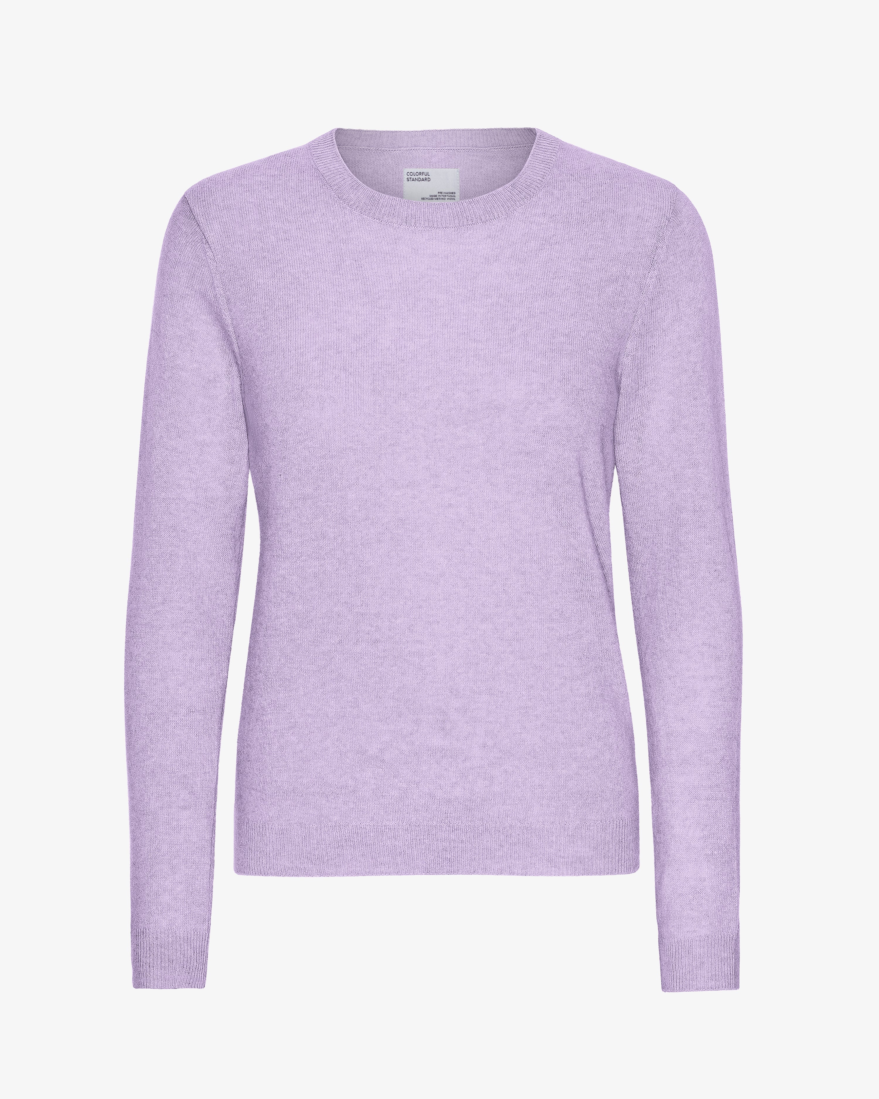 Women Light Merino Wool Crew - Soft Lavender