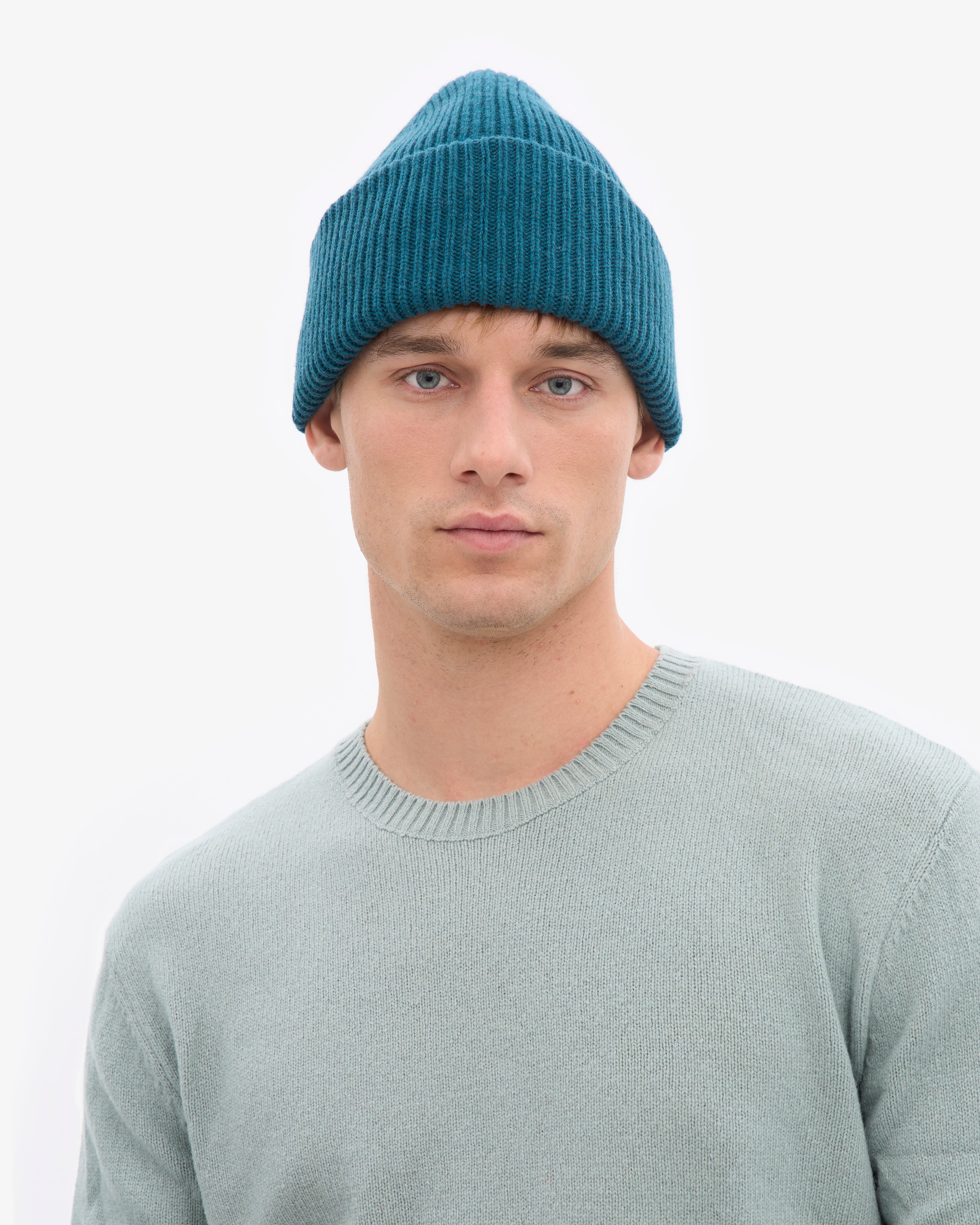 Merino Wool Hat - Ocean Green