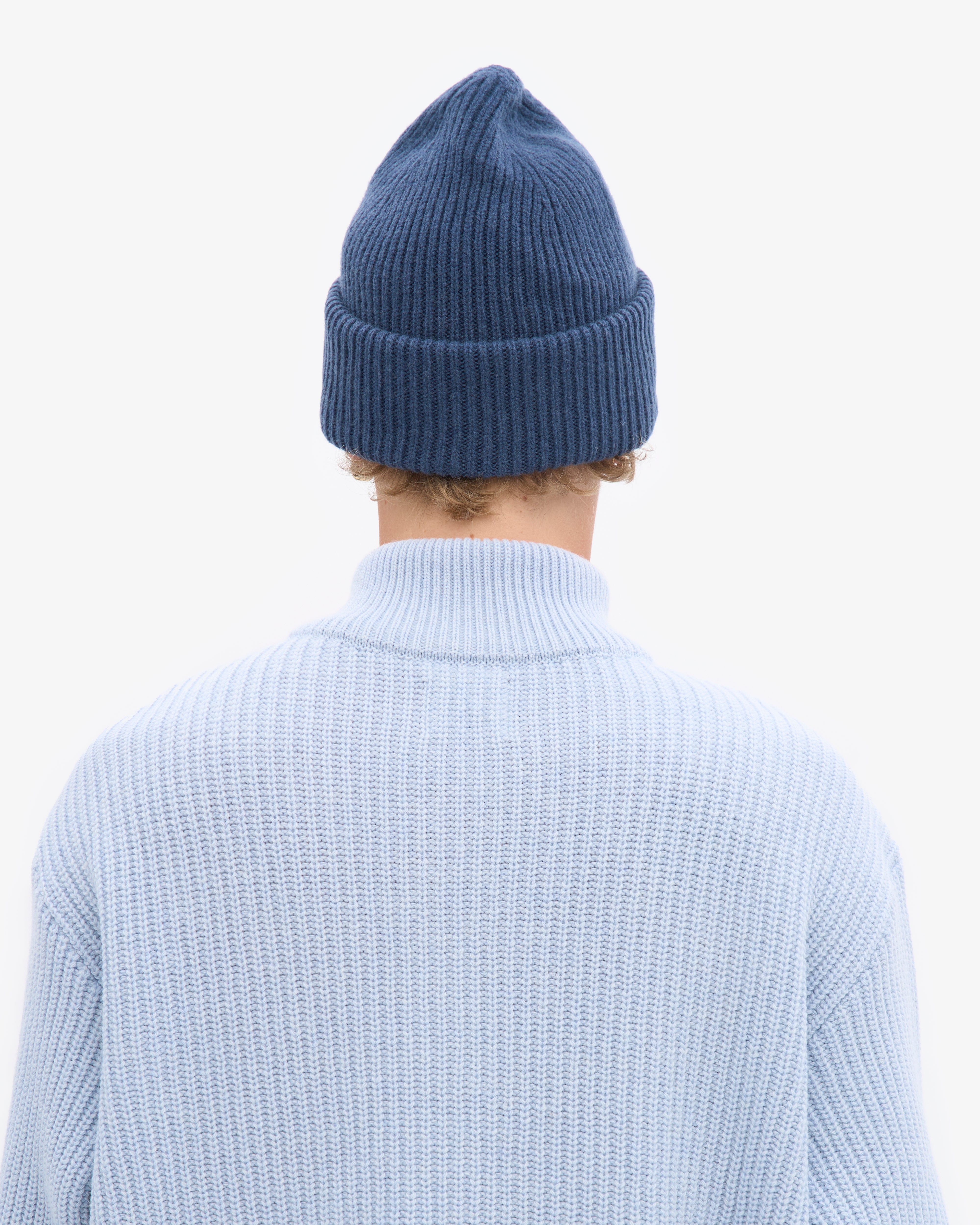 Merino Wool Hat - Petrol Blue