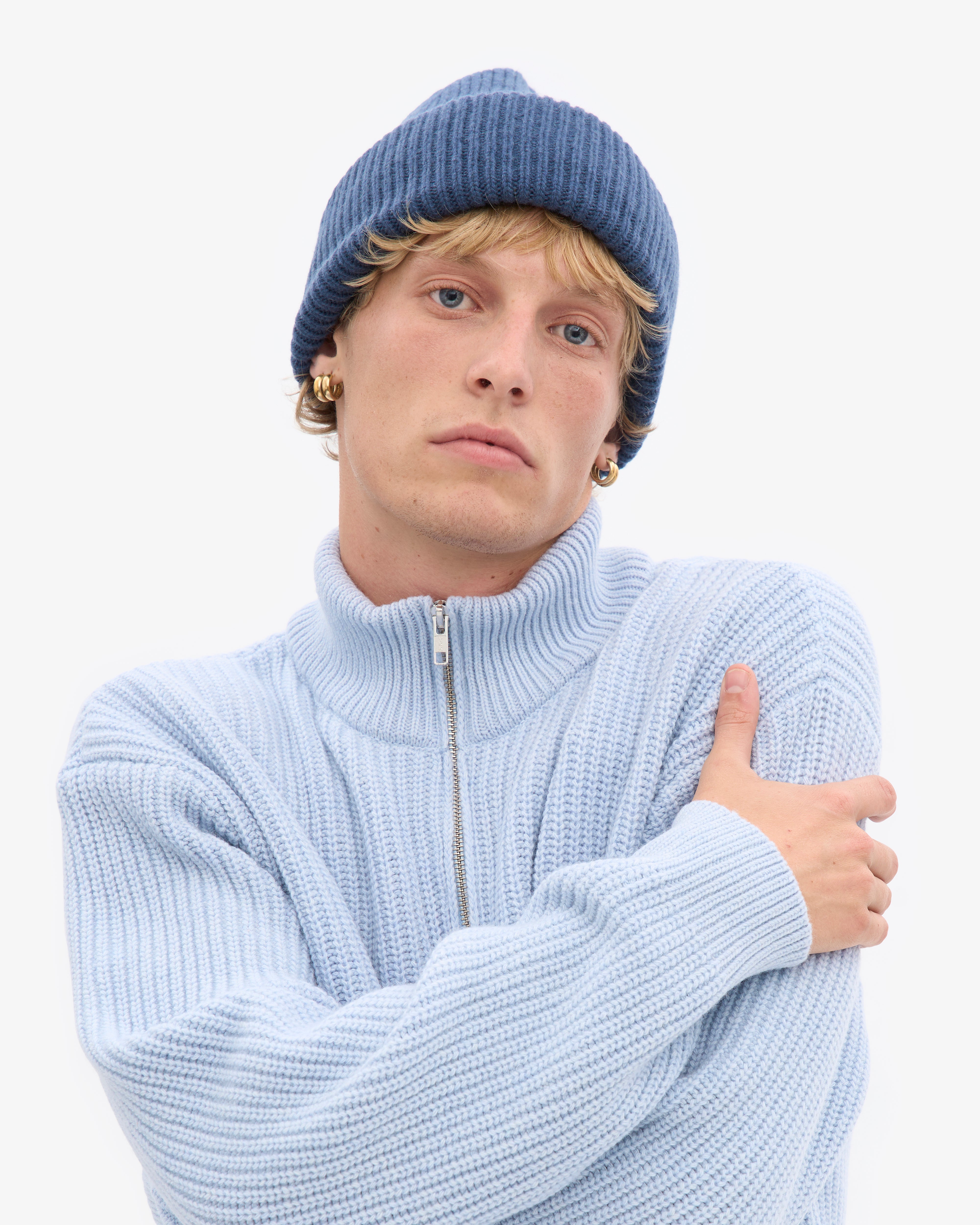 Merino Wool Hat - Petrol Blue