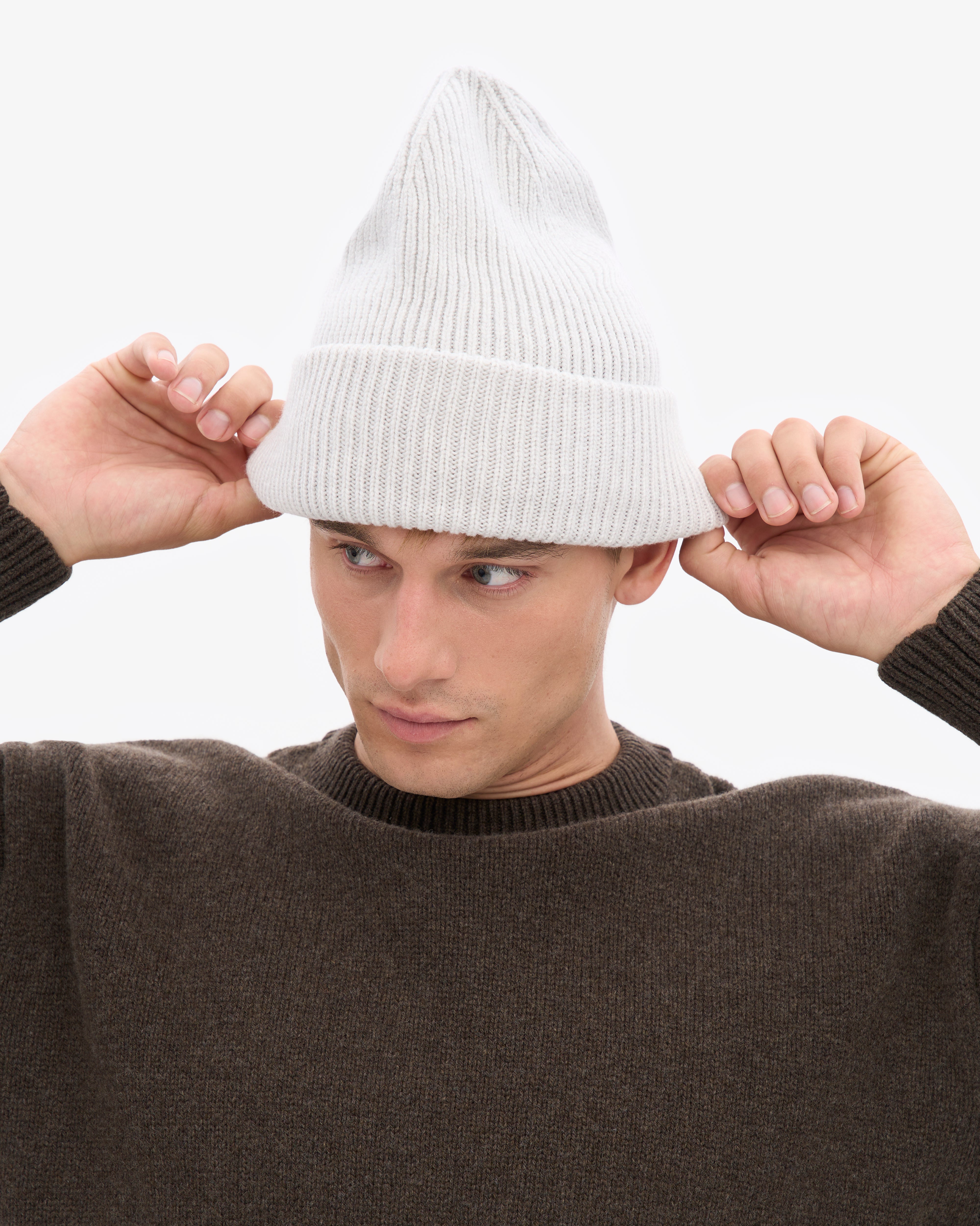 Merino Wool Hat - Snow Melange