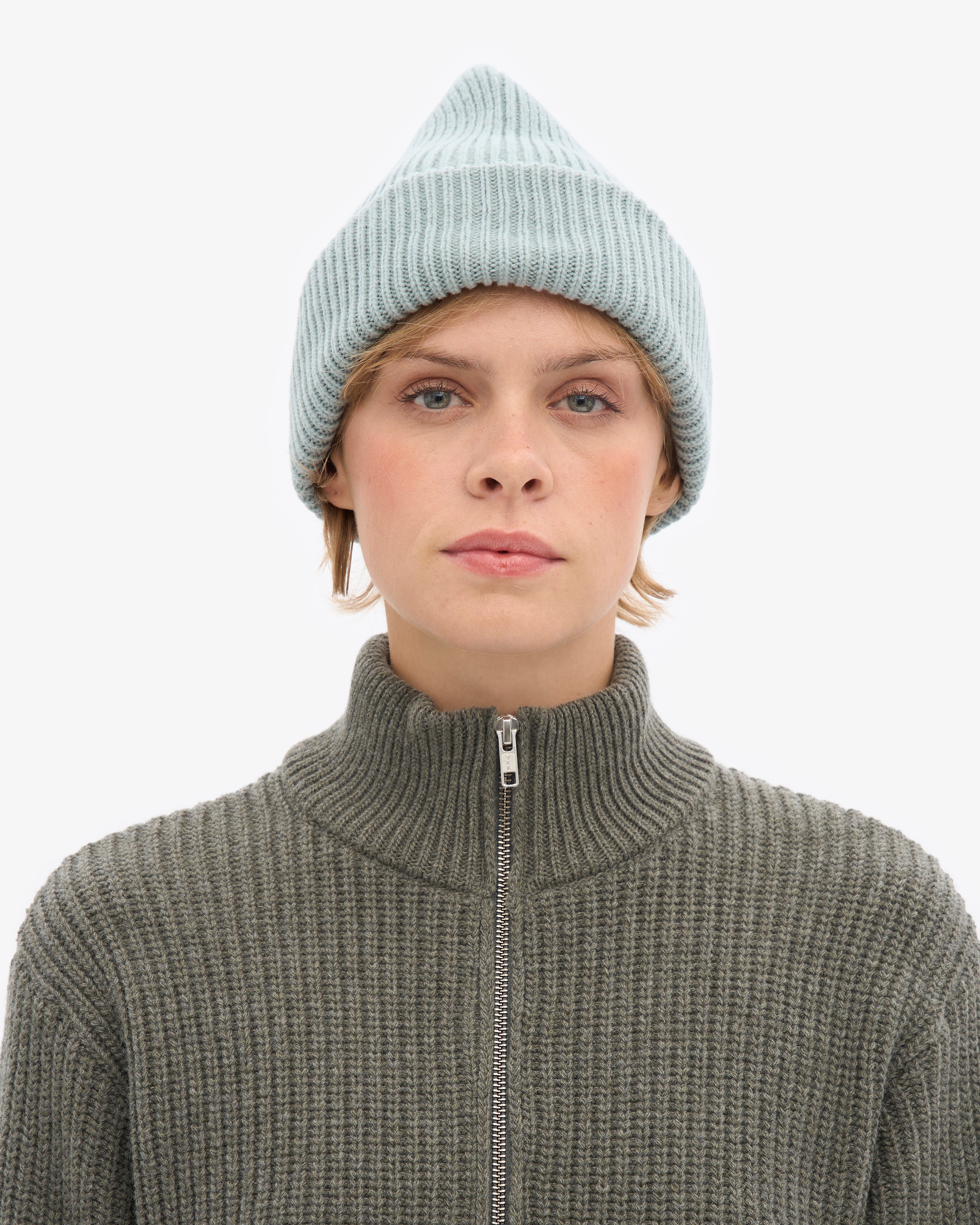 Merino Wool Hat - Steel Blue